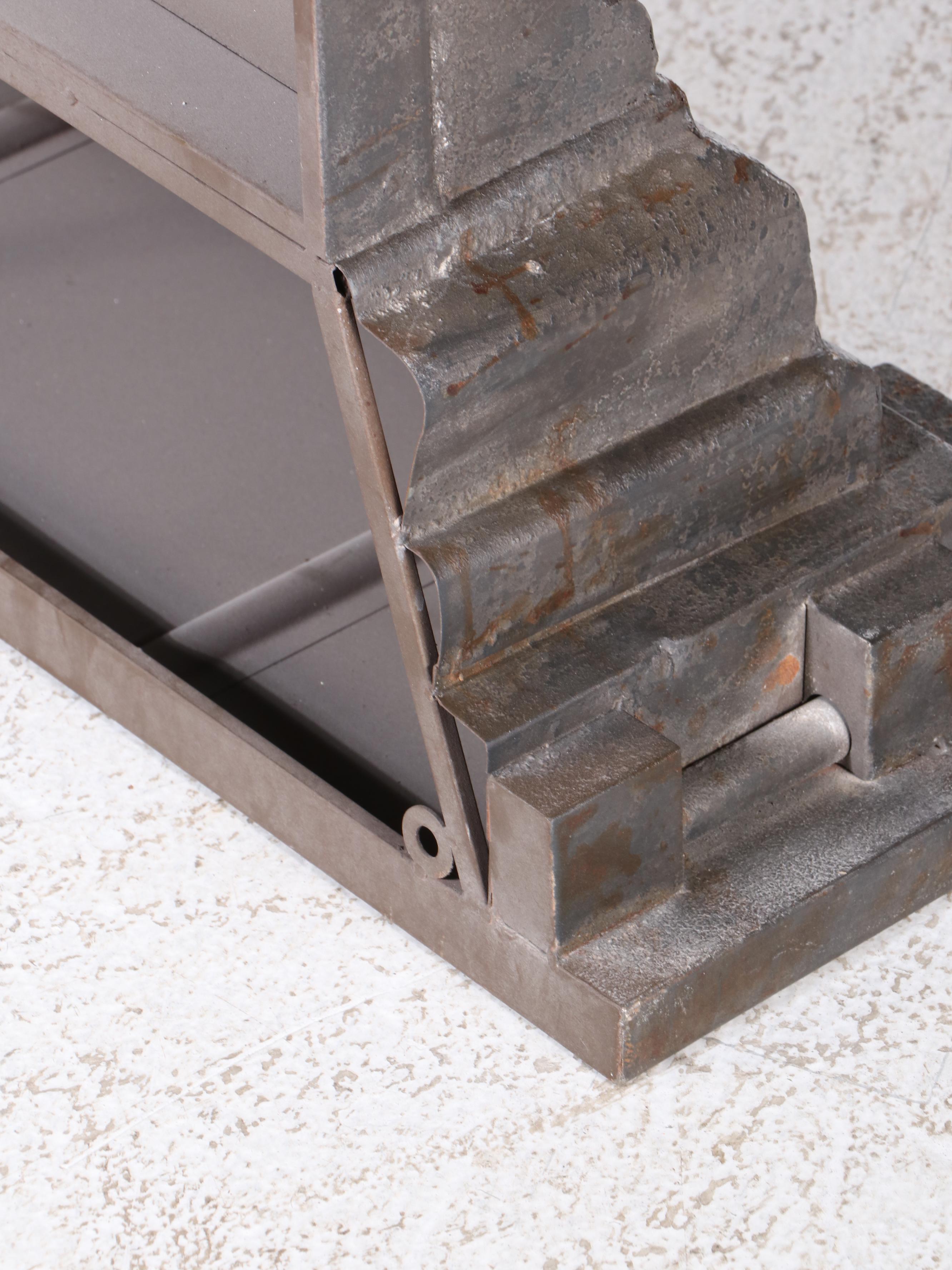 Rustic Style Contemporary Cast Metal Fireplace Mantel Shelf