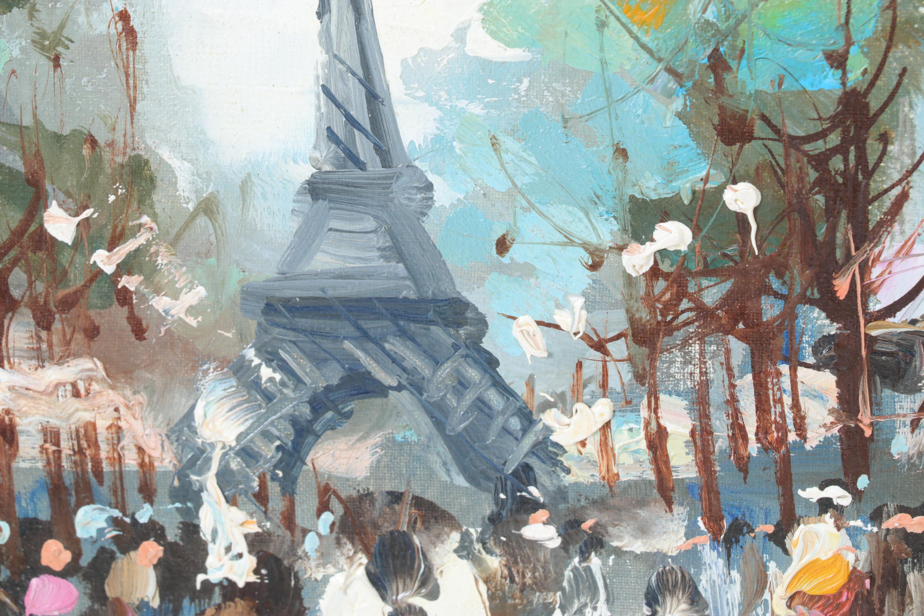 Antonio DeVity Parisian Street Scene Oil Painting