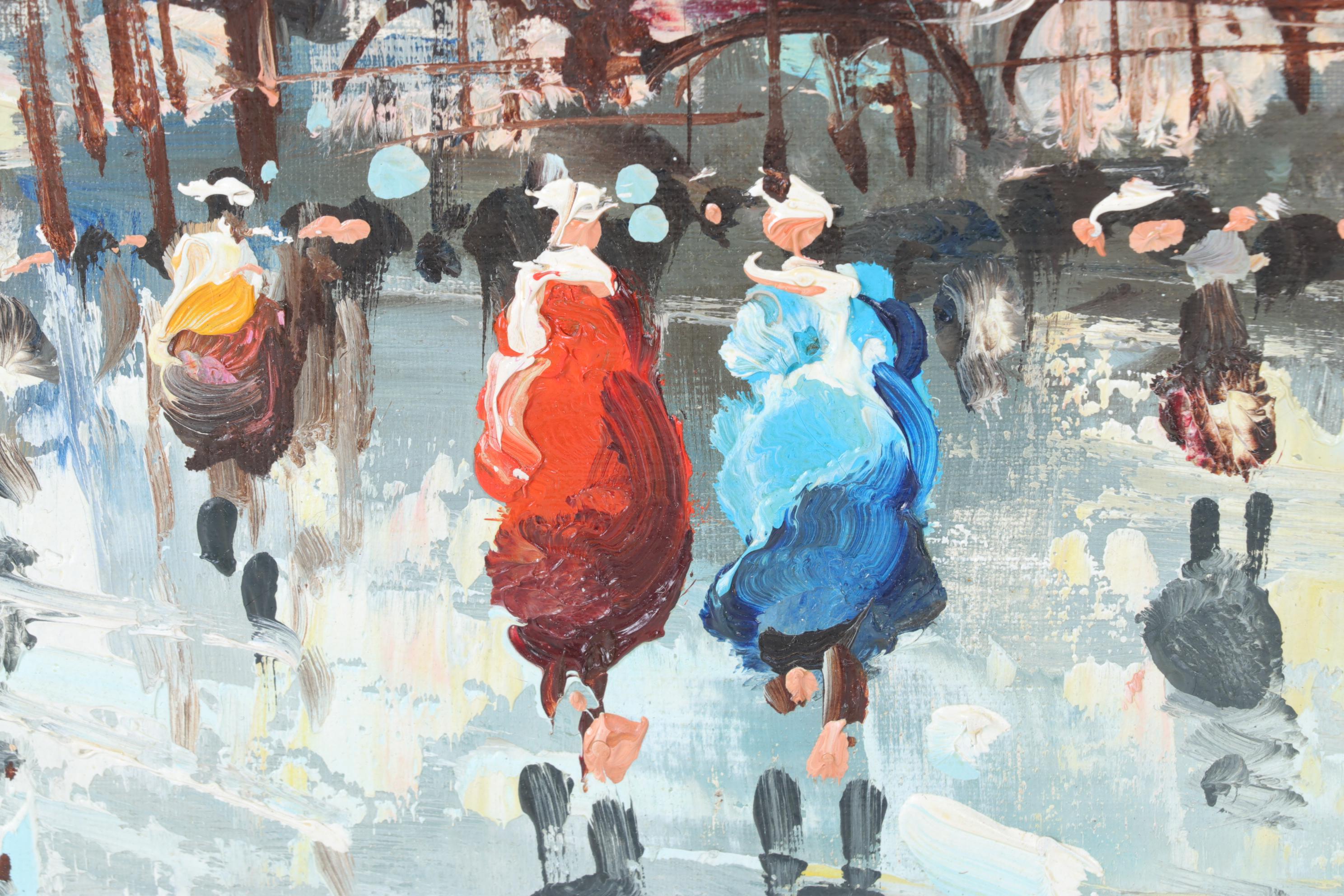 Antonio DeVity Parisian Street Scene Oil Painting