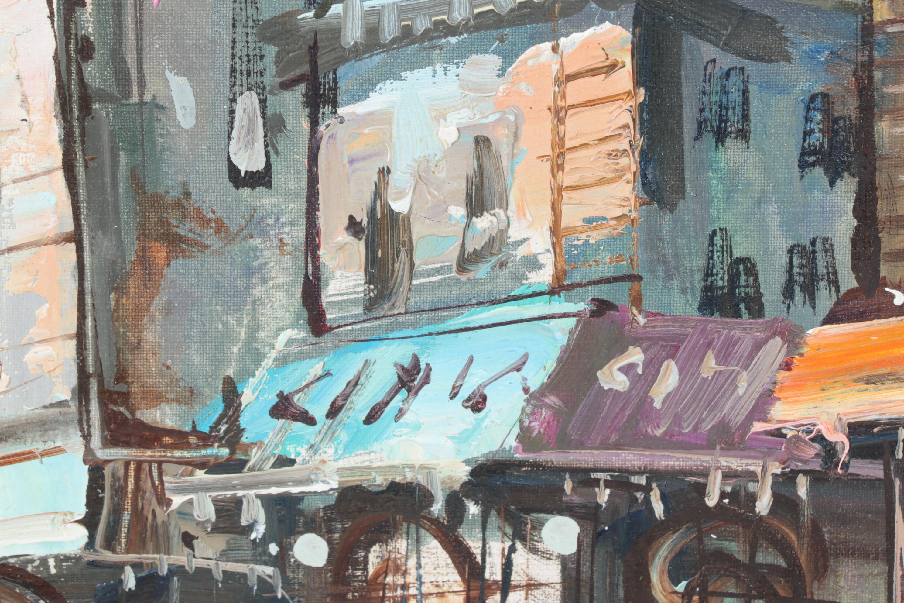 Antonio DeVity Parisian Street Scene Oil Painting