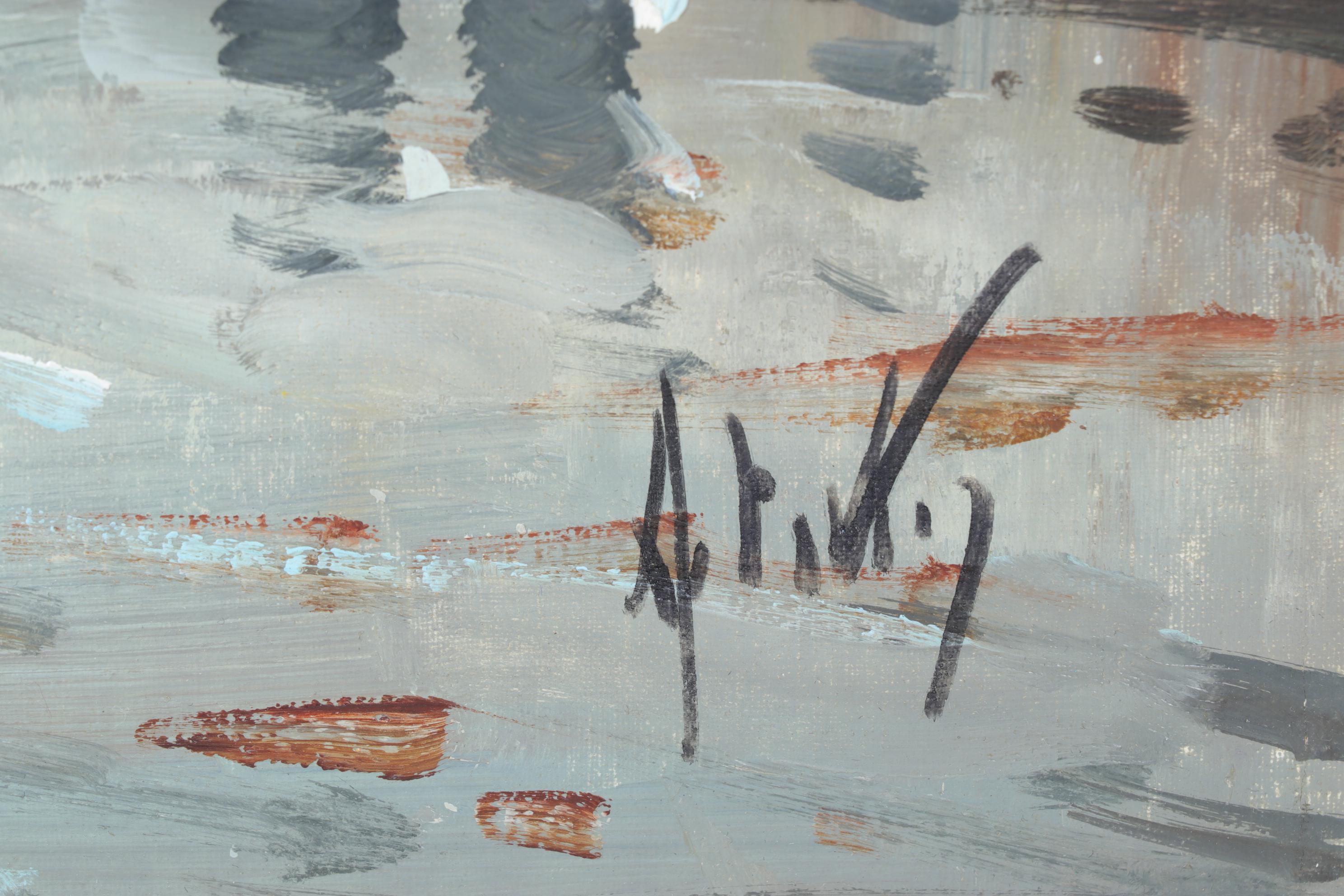 Antonio DeVity Parisian Street Scene Oil Painting