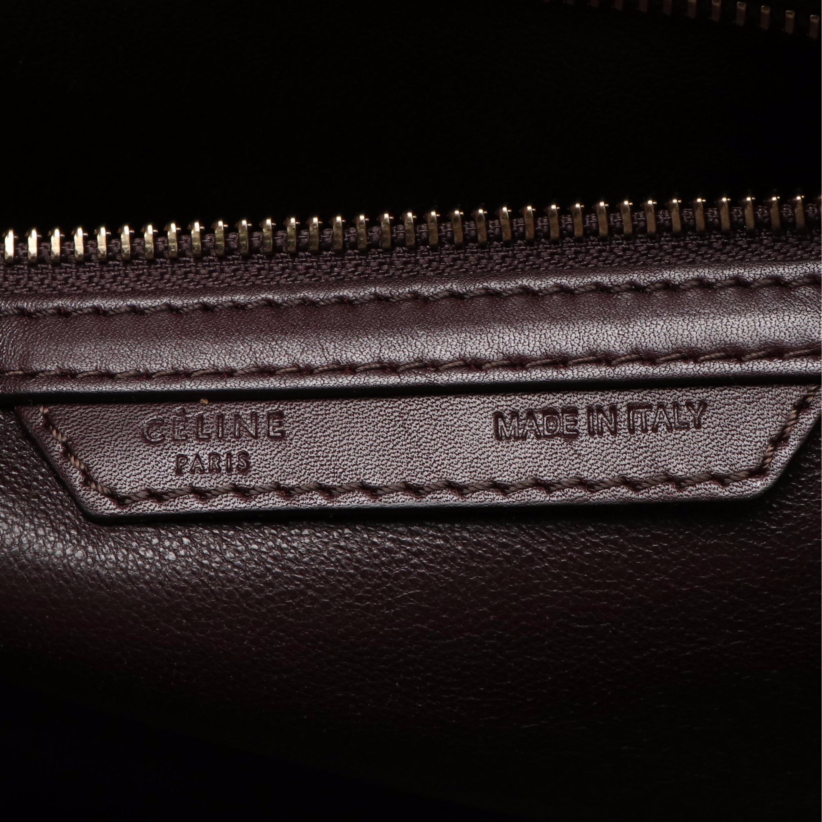 Celine Tri-Color Mini Luggage Bag in Canvas and Leather