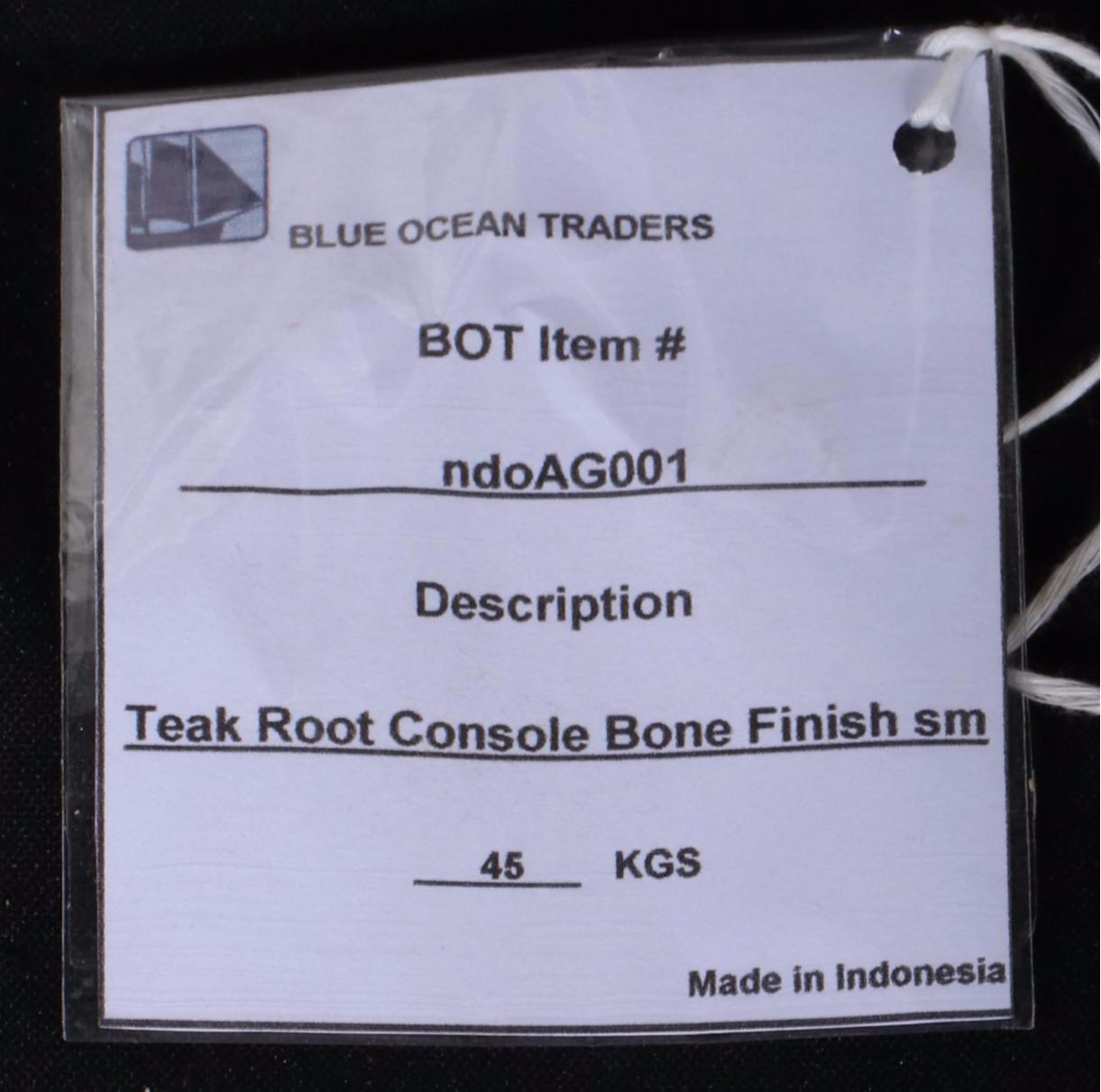 Indonesian Painted Teak Root Sculpture in Bone Finish