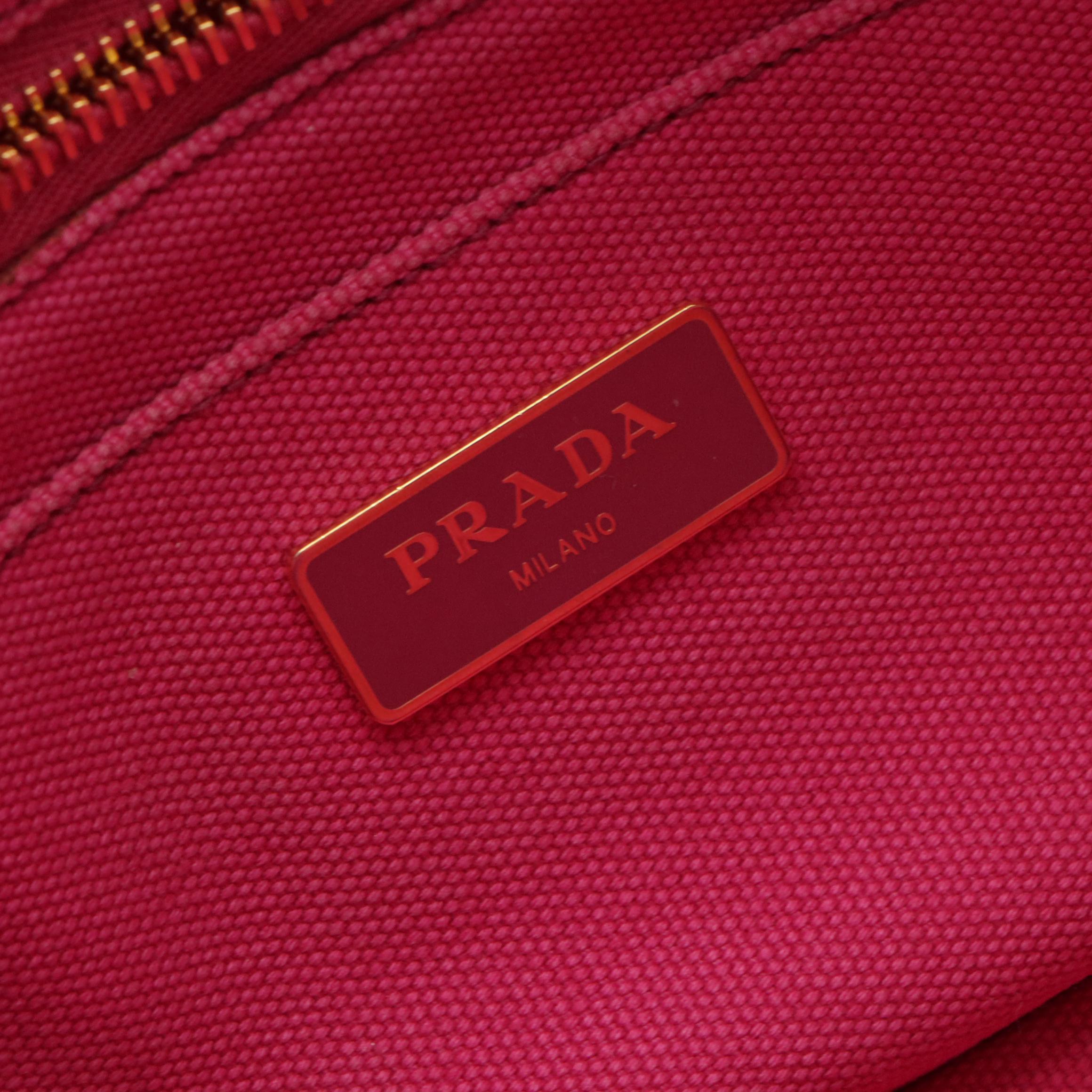 Prada Pink Canapa Canvas Handbag
