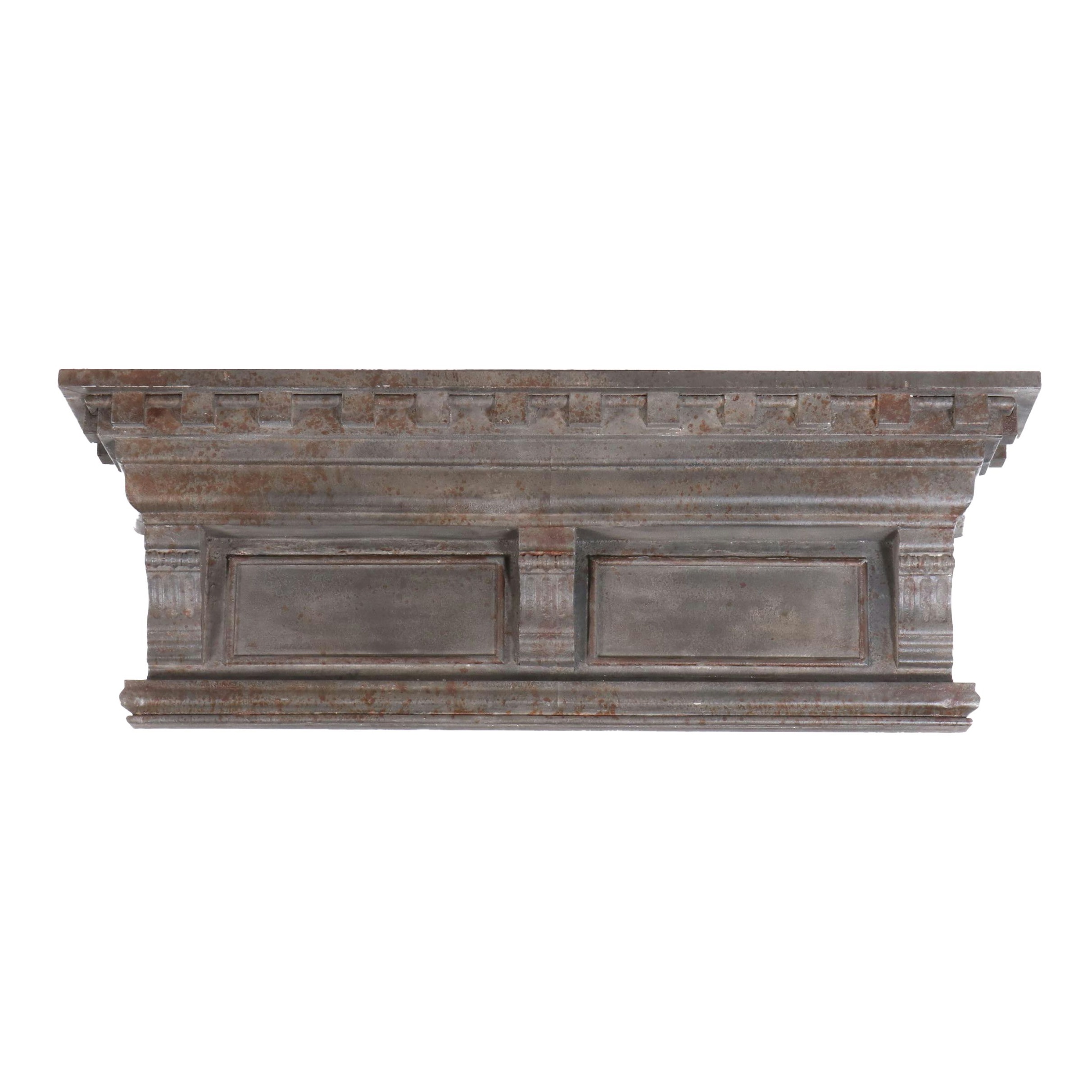 Rustic Style Contemporary Cast Metal Fireplace Mantel Shelf