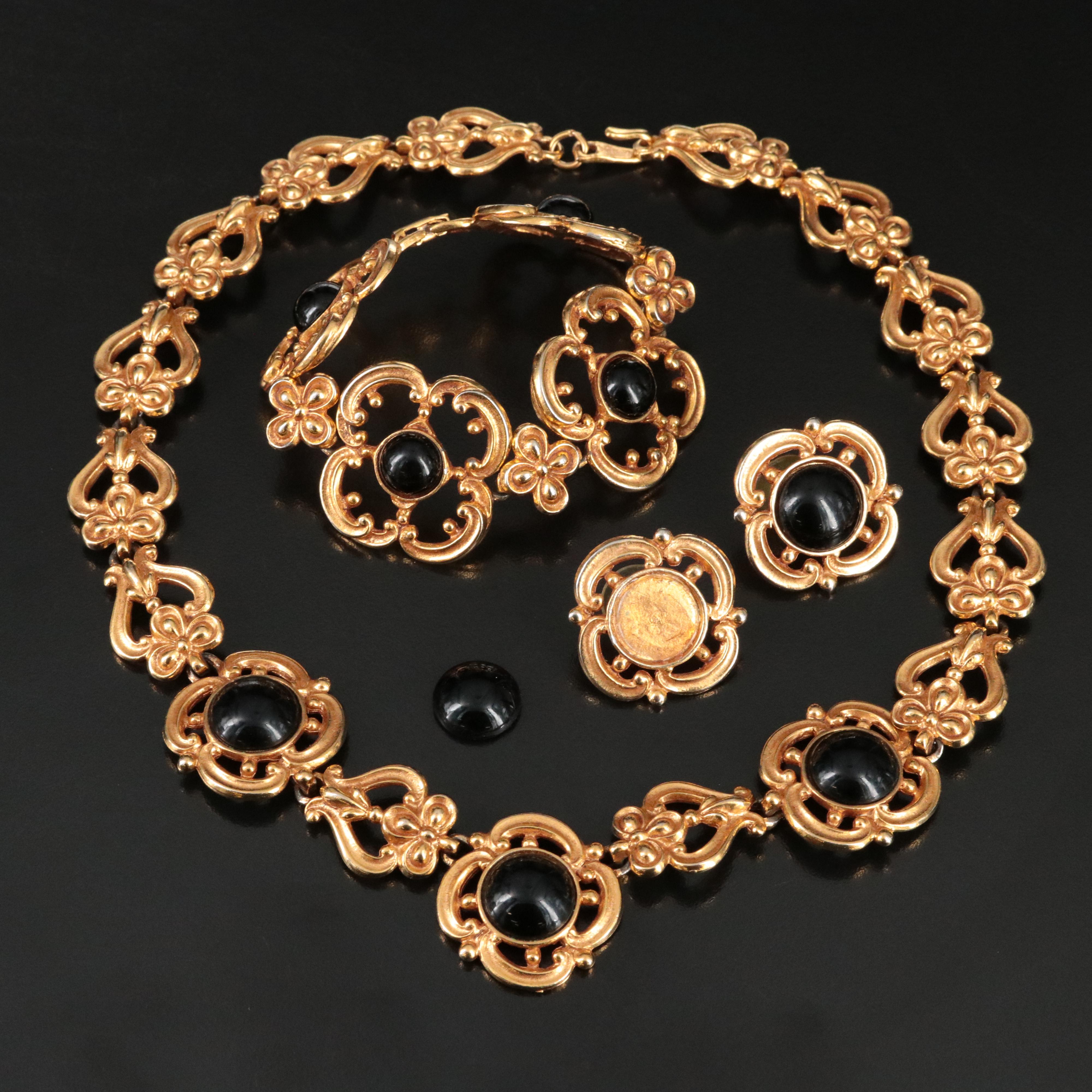 Carol Dauplaise Necklace, Bracelet and Earrings Jewelry Set