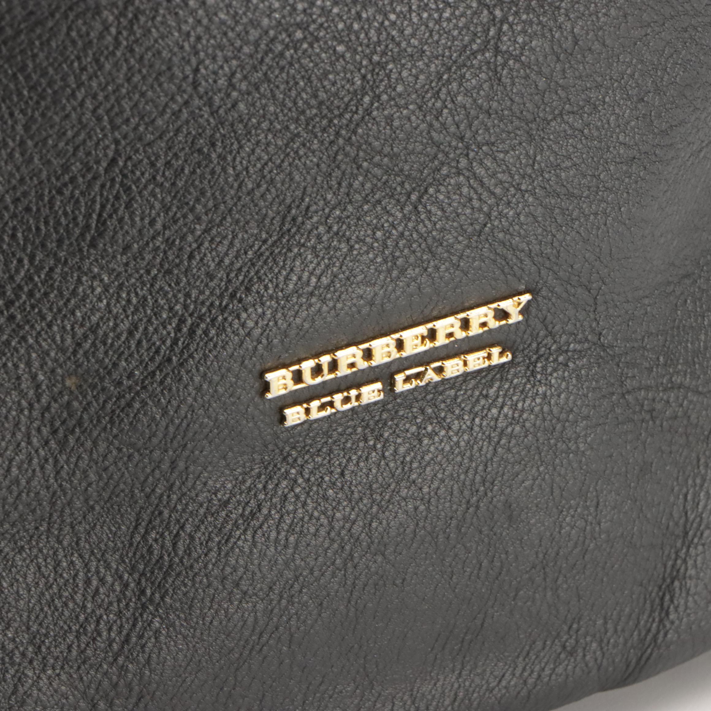 Burberry Blue Label Grain Leather Hobo Bag