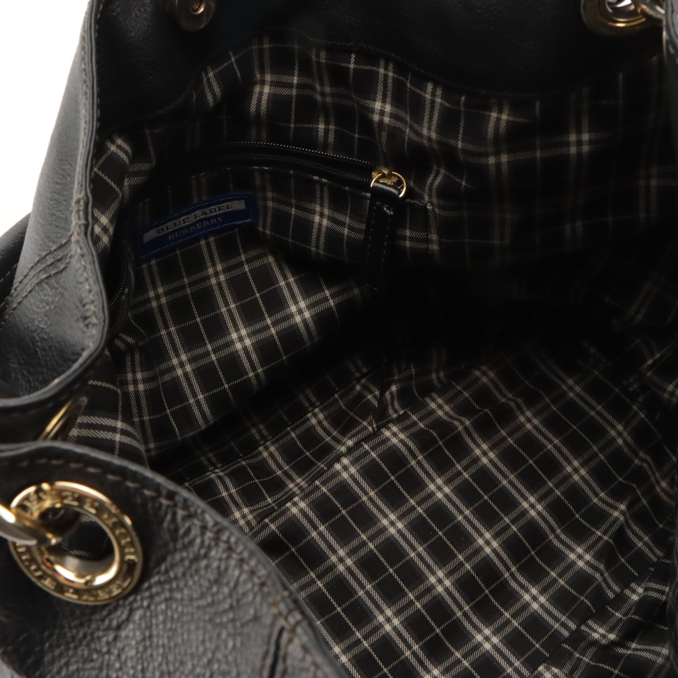 Burberry Blue Label Grain Leather Hobo Bag