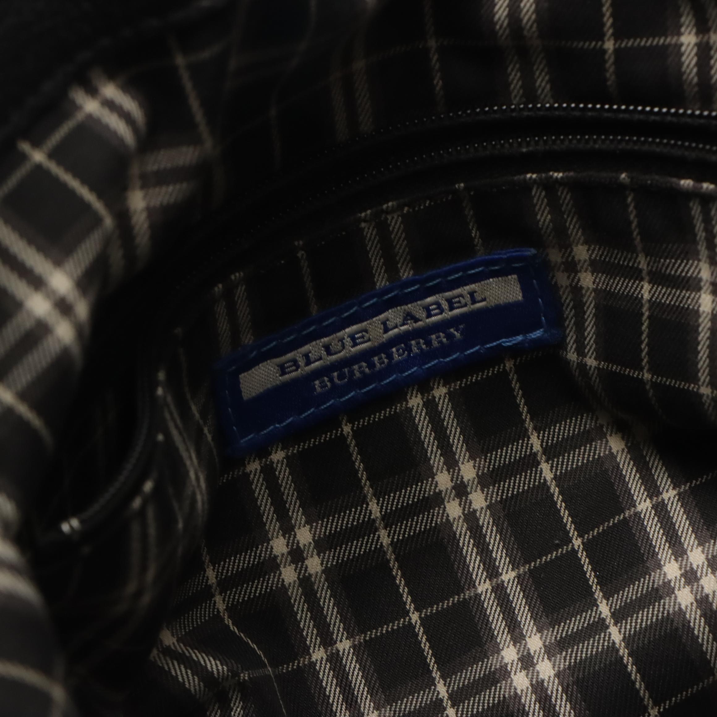 Burberry Blue Label Grain Leather Hobo Bag