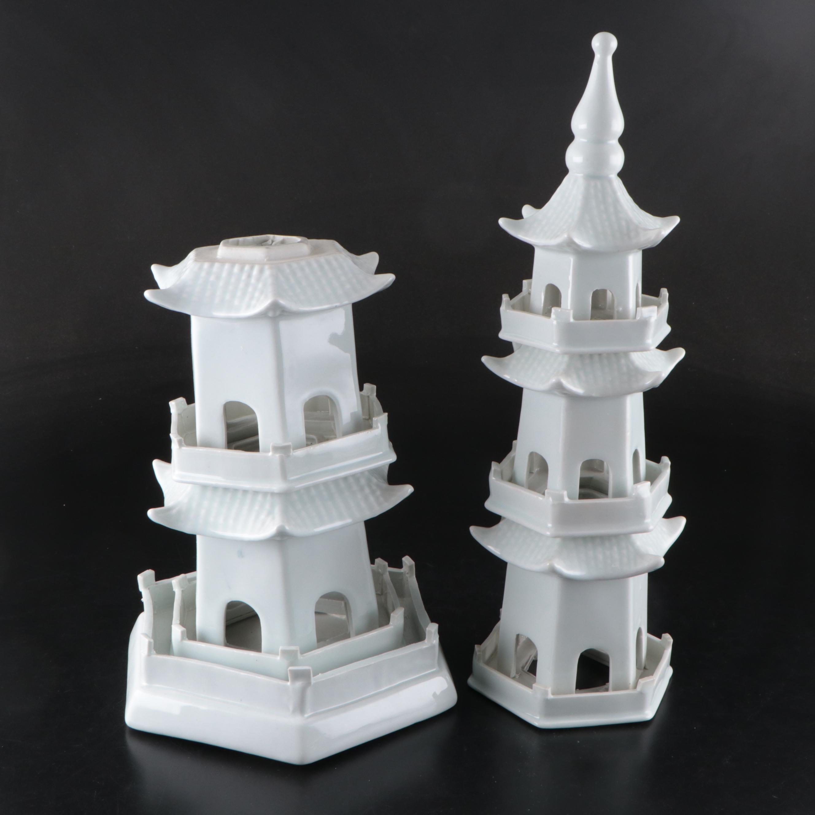 Chinese Dehua Blanc de Chine Stacking Pagoda Centerpiece