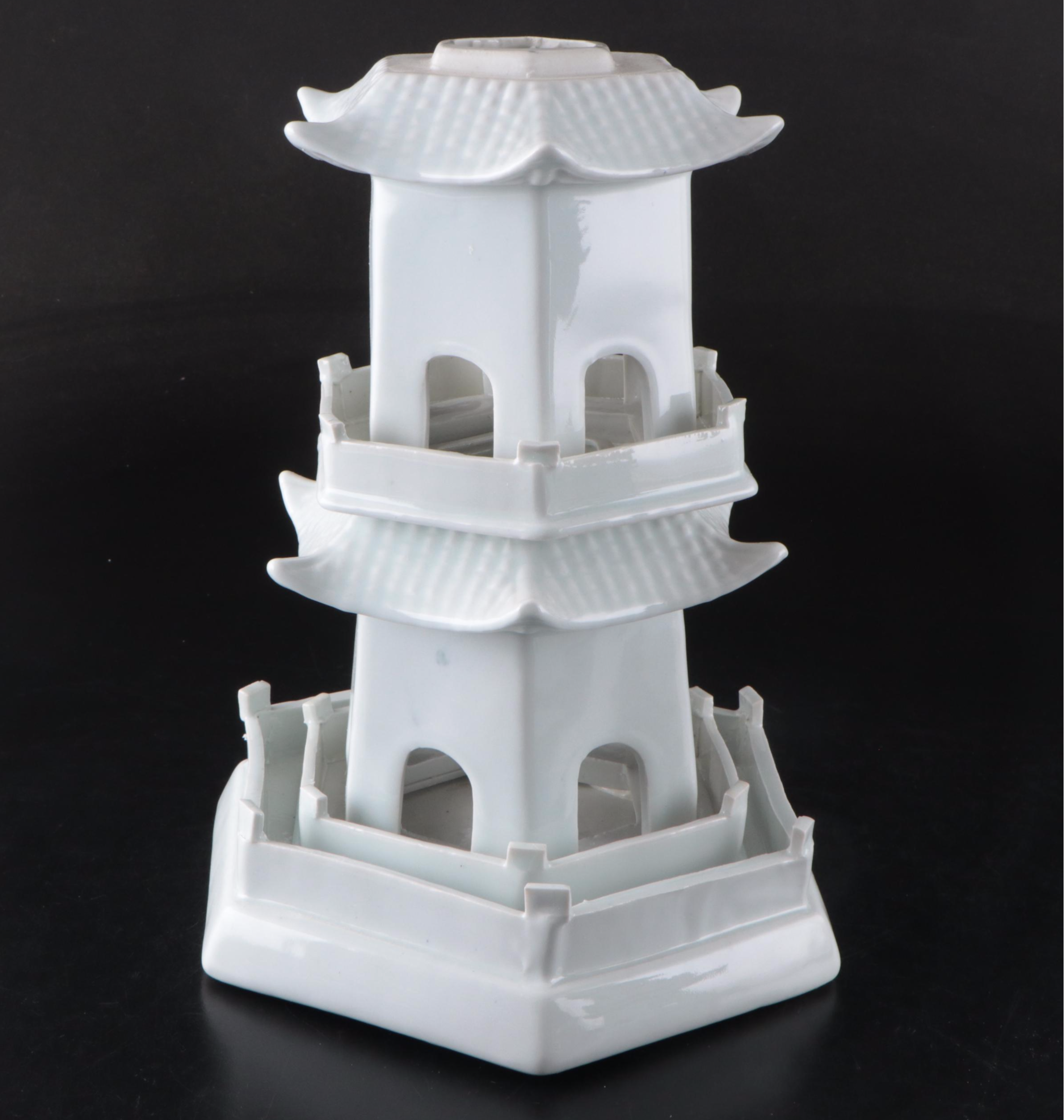 Chinese Dehua Blanc de Chine Stacking Pagoda Centerpiece