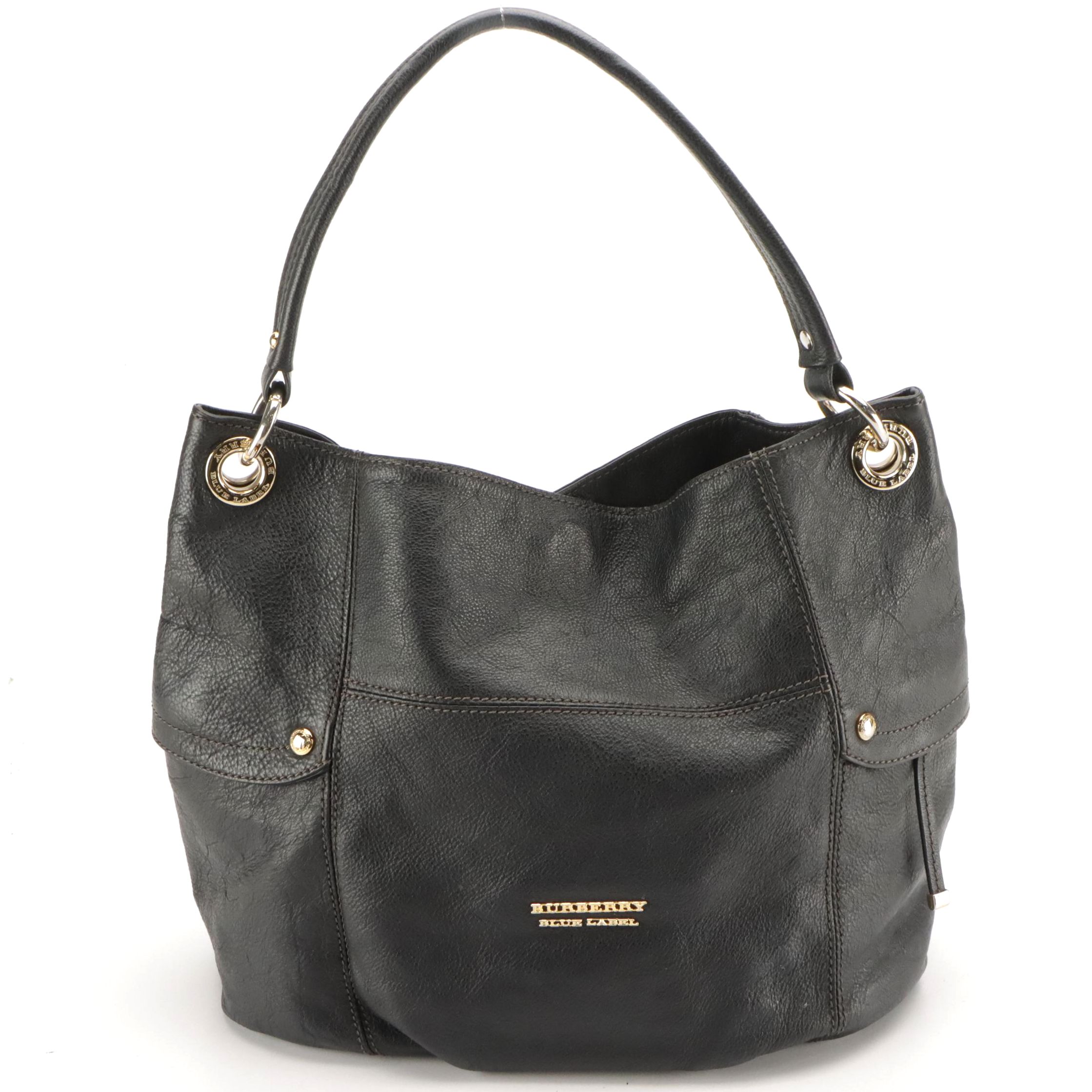 Burberry Blue Label Grain Leather Hobo Bag