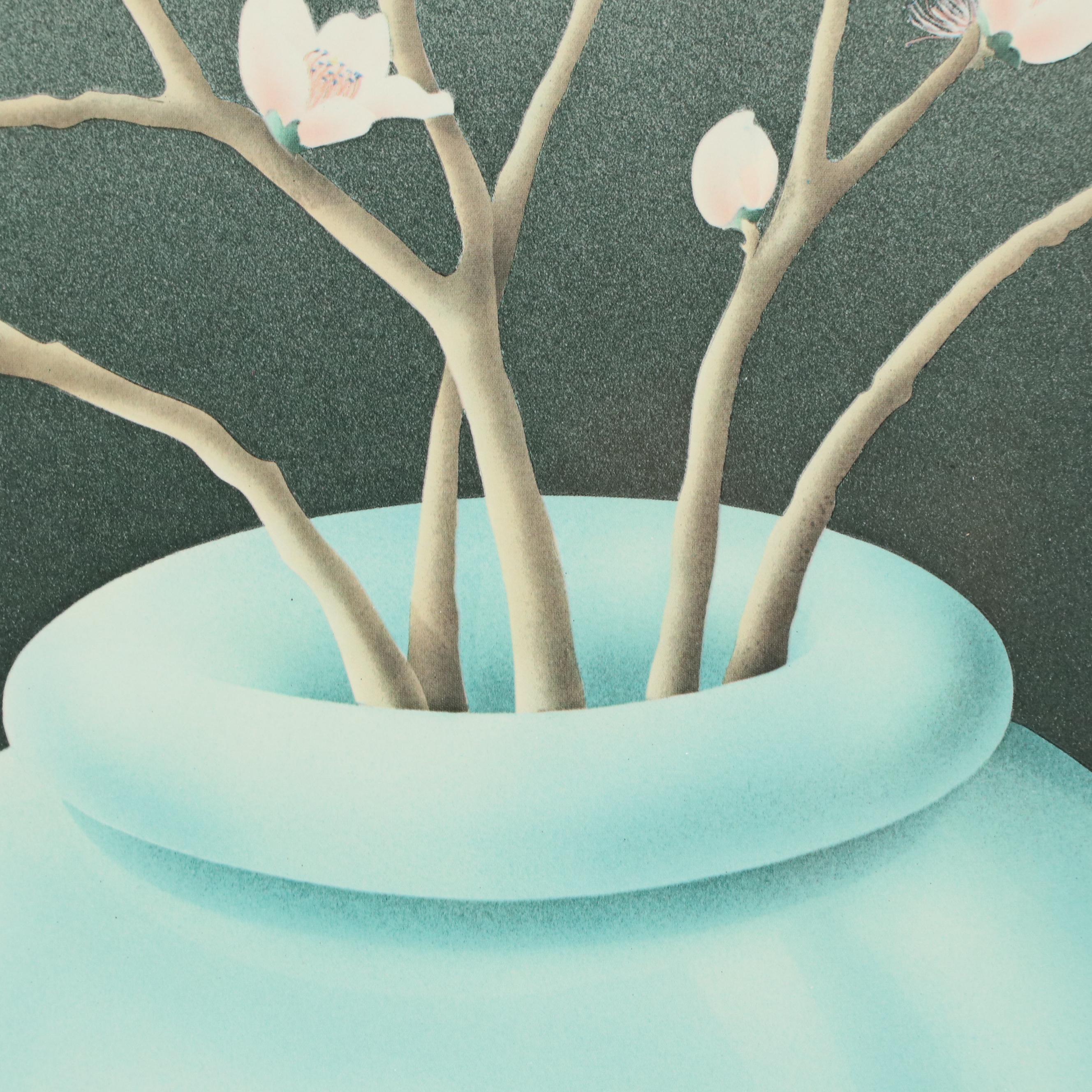 Offset Lithograph After William Todd Haile "Cherry Blossoms"