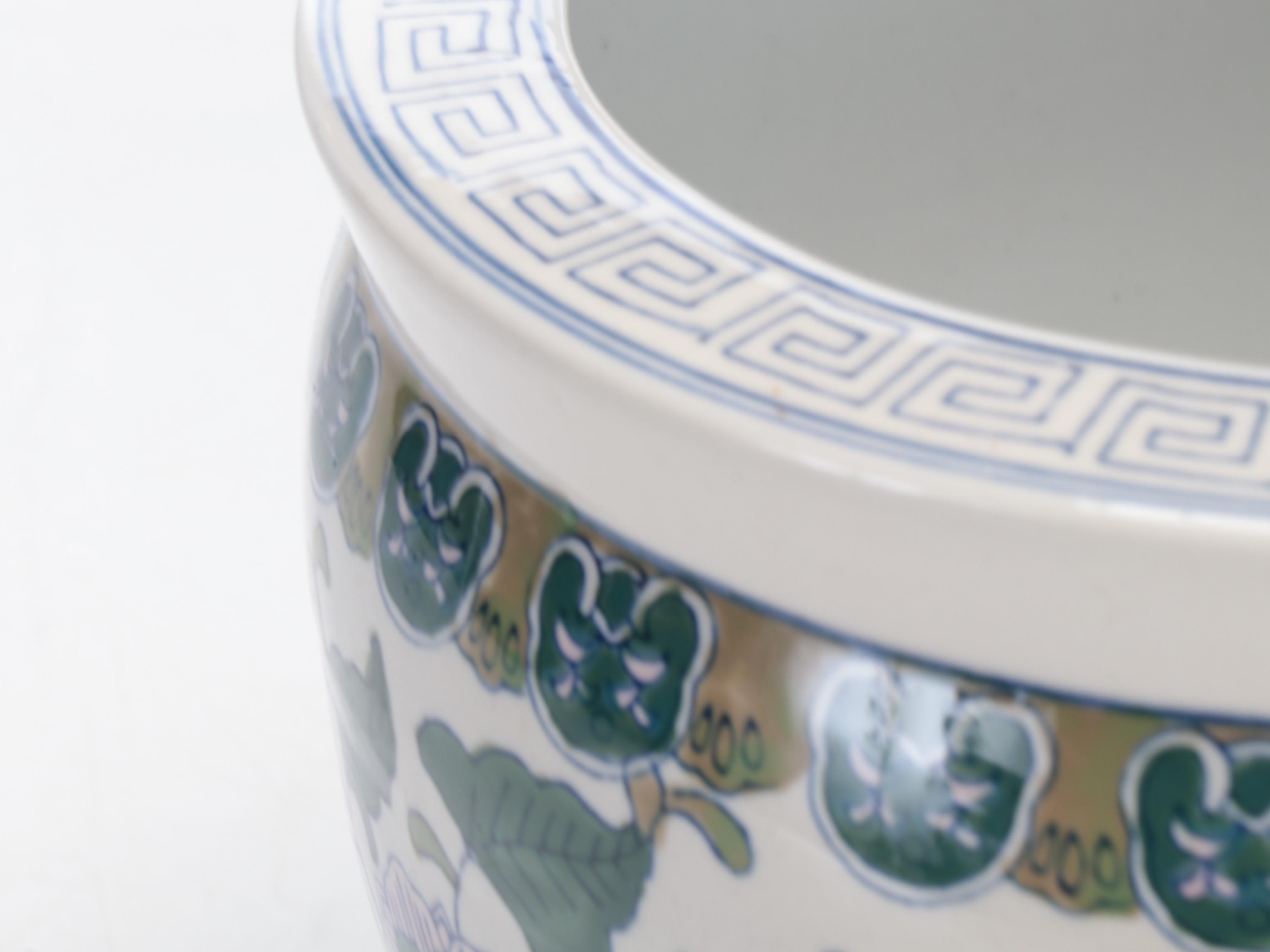 Chinese Porcelain Fishbowl Planters