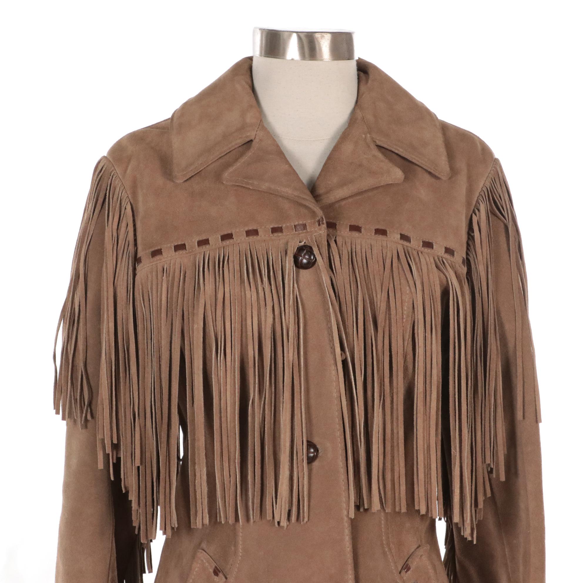 Women's Altman of Dallas Fringe Suede Jacket & Men's London Fog Trench Coat