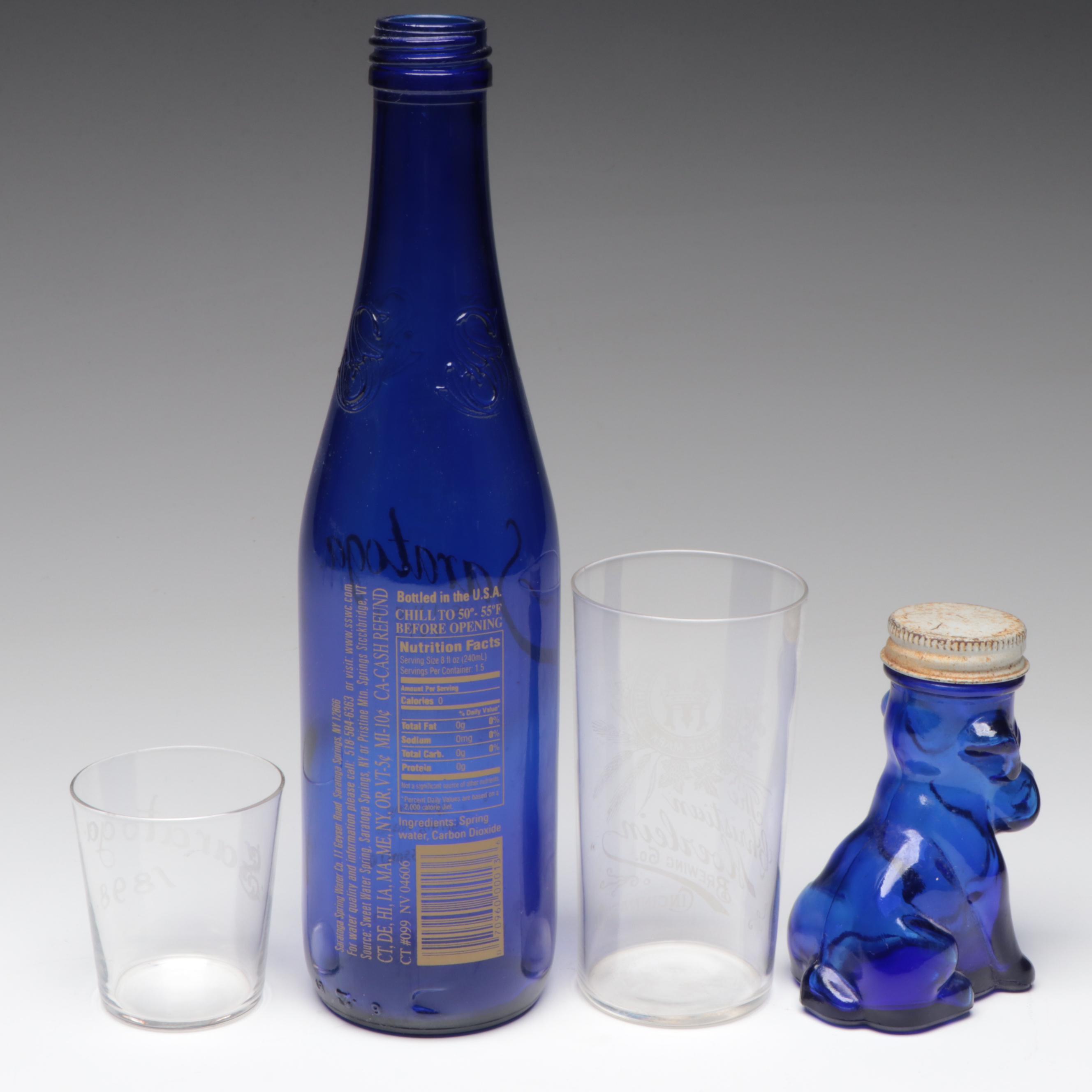 Moerlein Brewing Co. Pre-Prohibition Etched Glass Tumbler with More Glass Décor