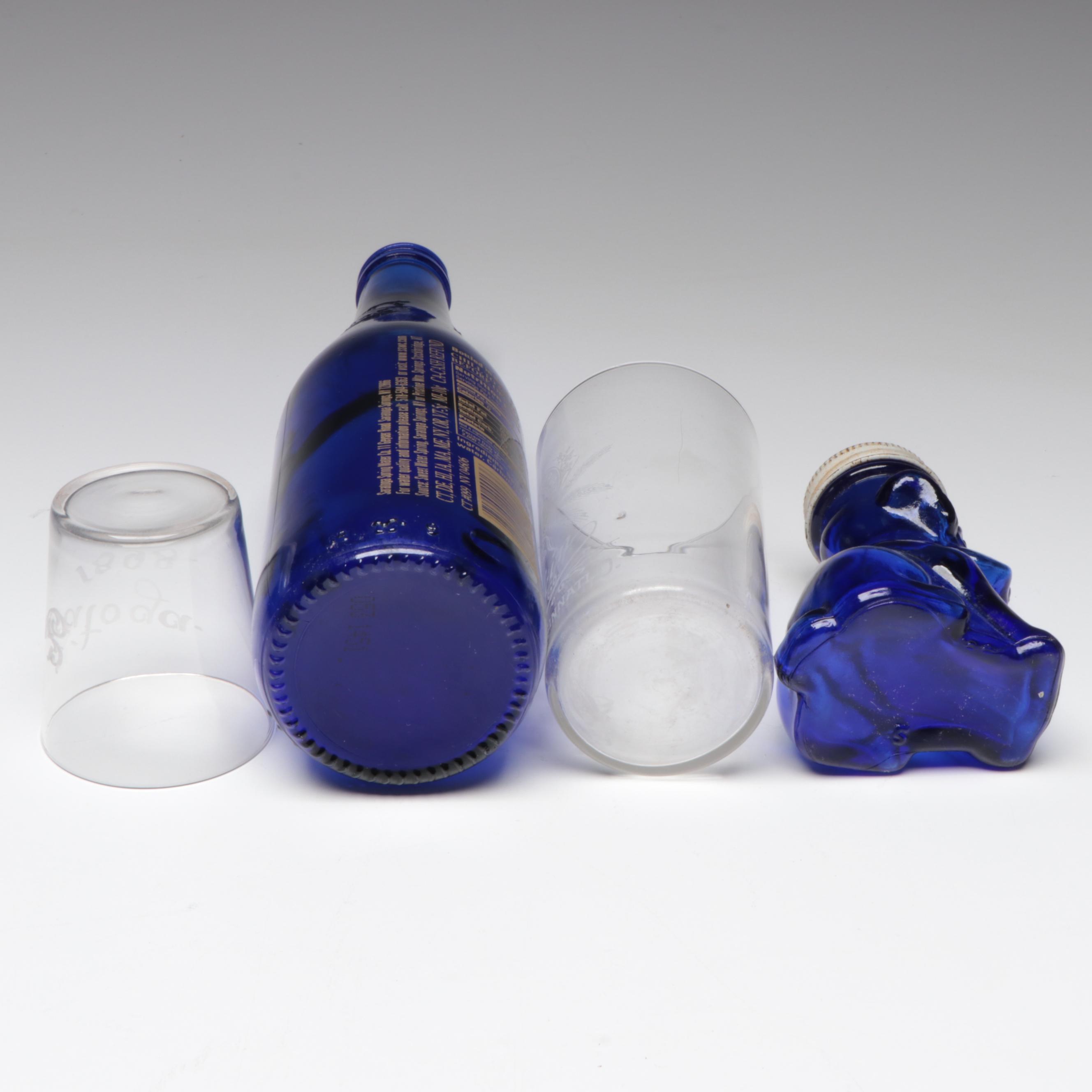 Moerlein Brewing Co. Pre-Prohibition Etched Glass Tumbler with More Glass Décor