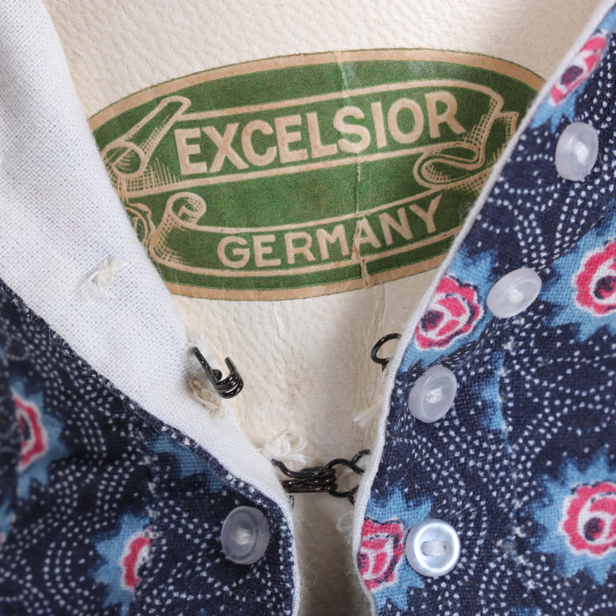 German Bisque Doll with Excelsior Body and Stand