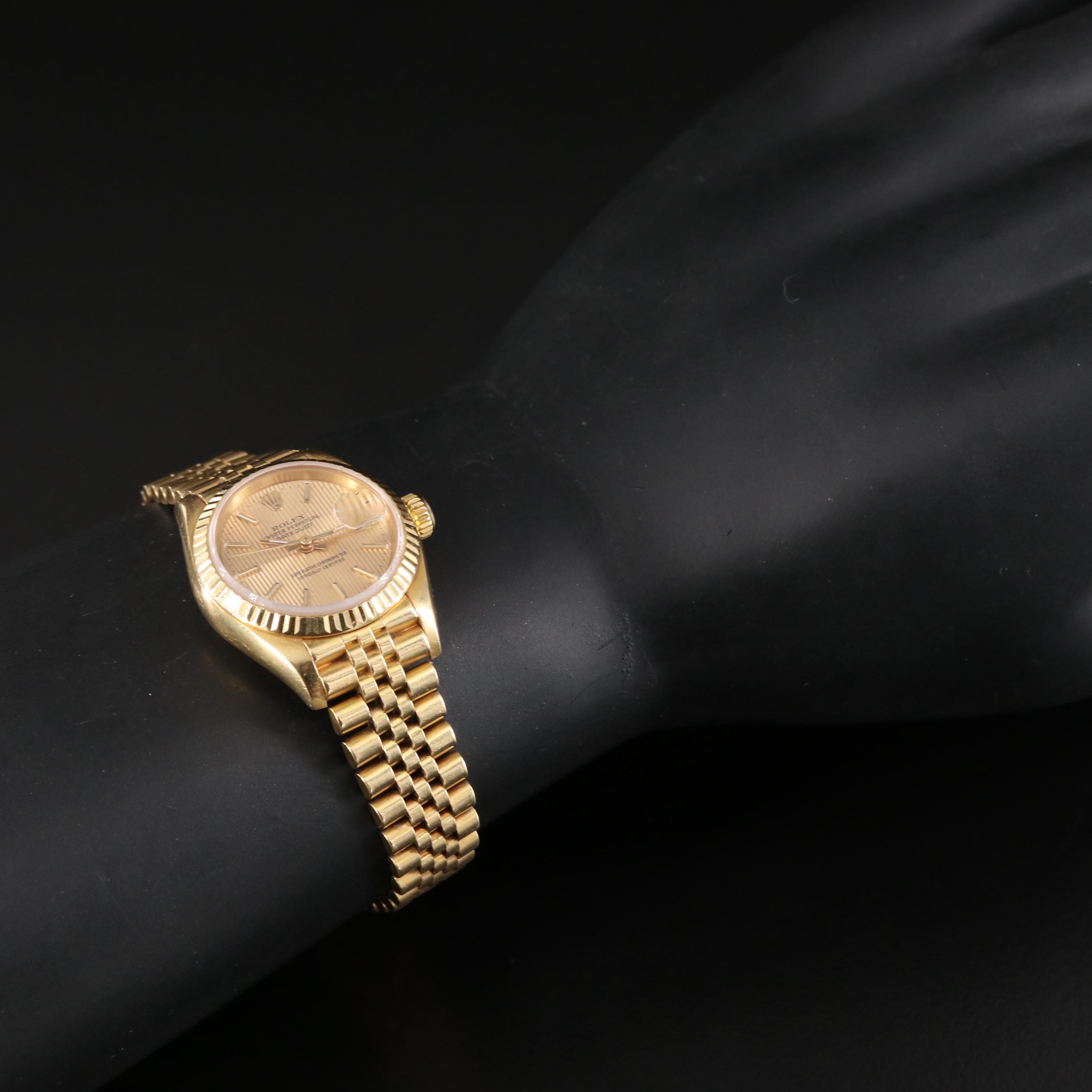 1989 Rolex Datejust Tapestry Dial, President Band Watch