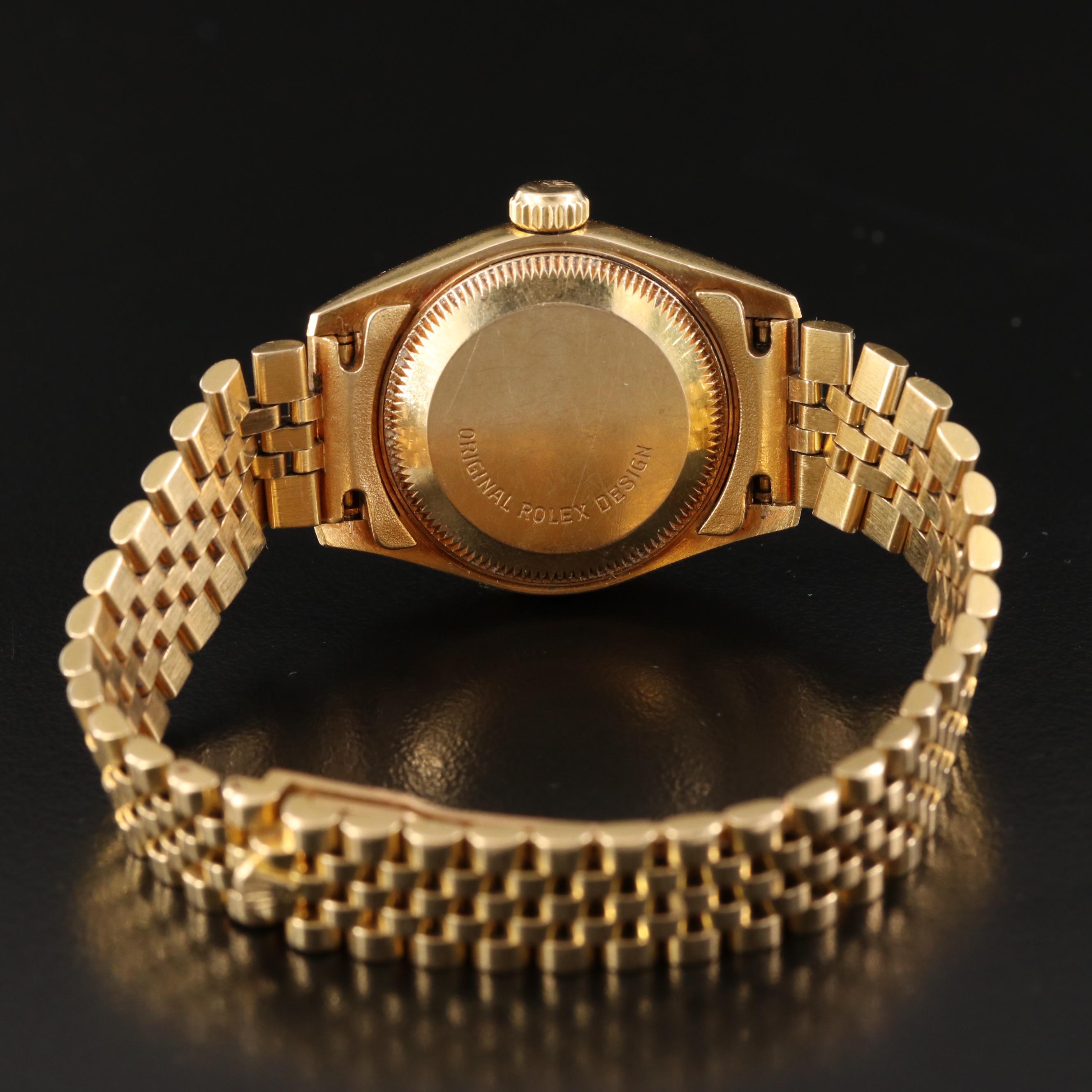 1989 Rolex Datejust Tapestry Dial, President Band Watch