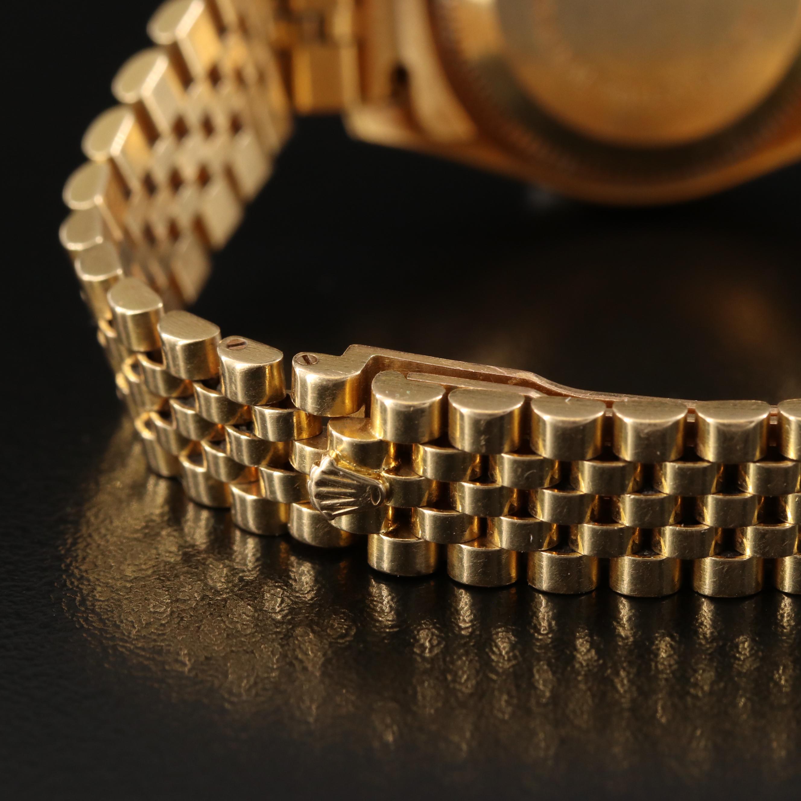 1989 Rolex Datejust Tapestry Dial, President Band Watch