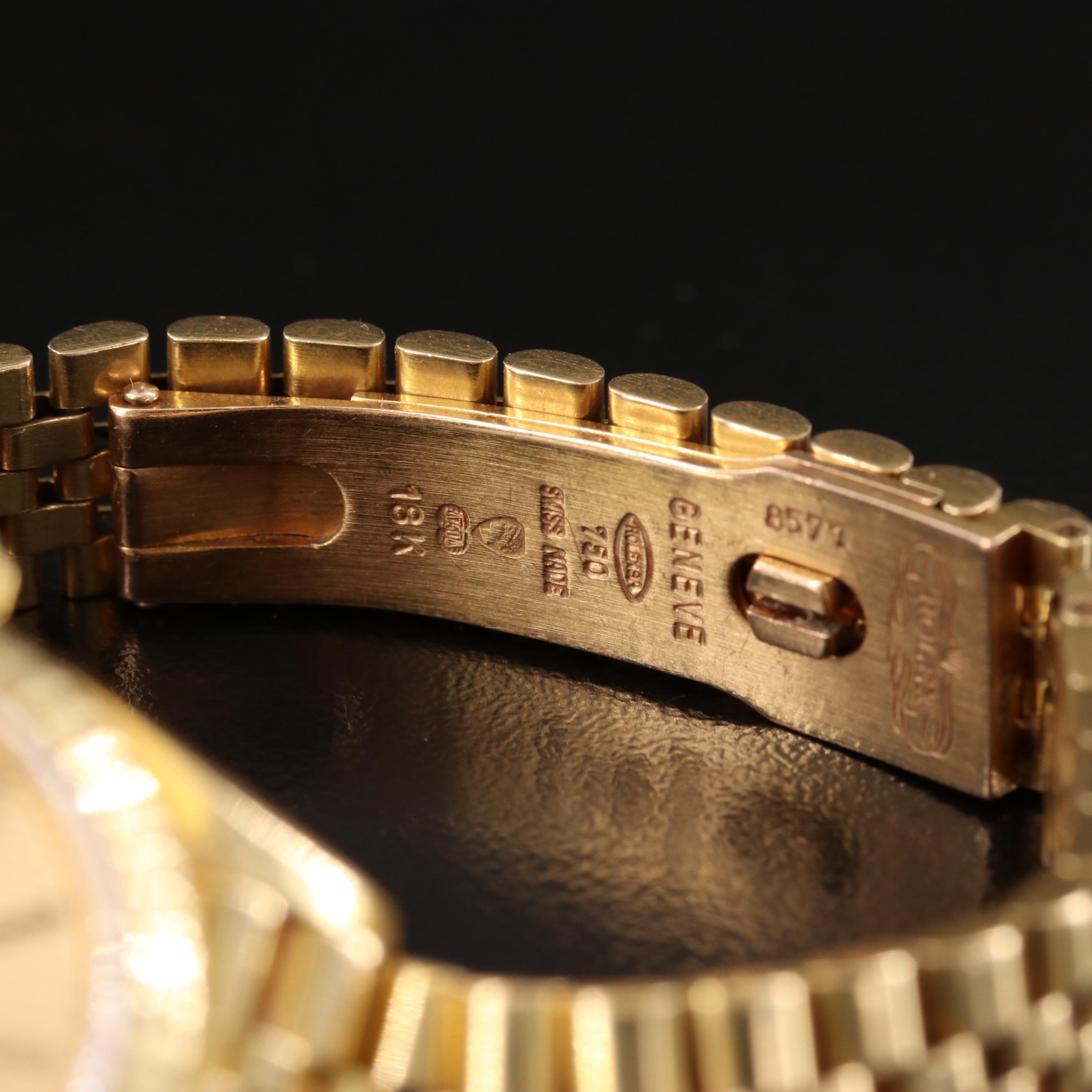 1989 Rolex Datejust Tapestry Dial, President Band Watch