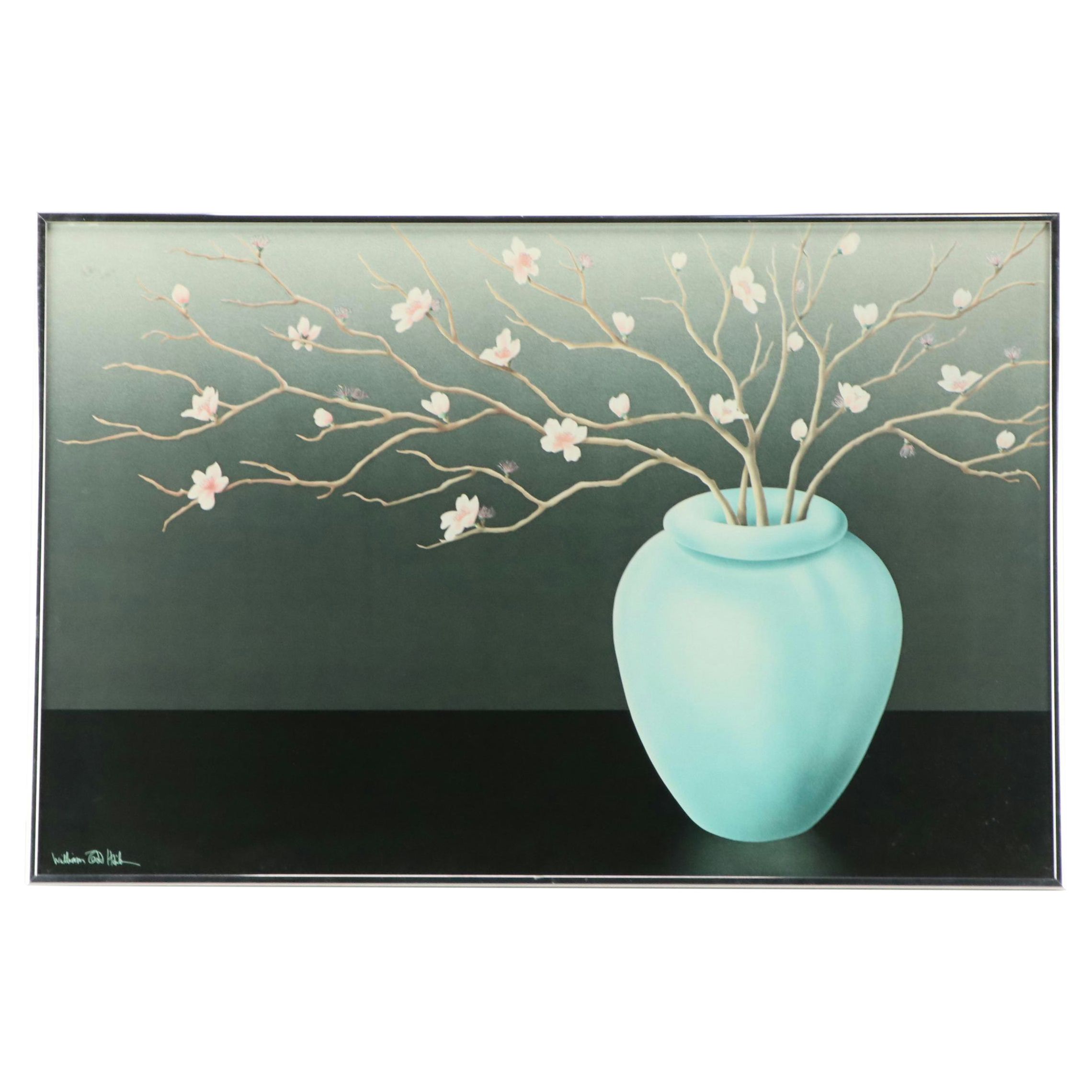 Offset Lithograph After William Todd Haile "Cherry Blossoms"