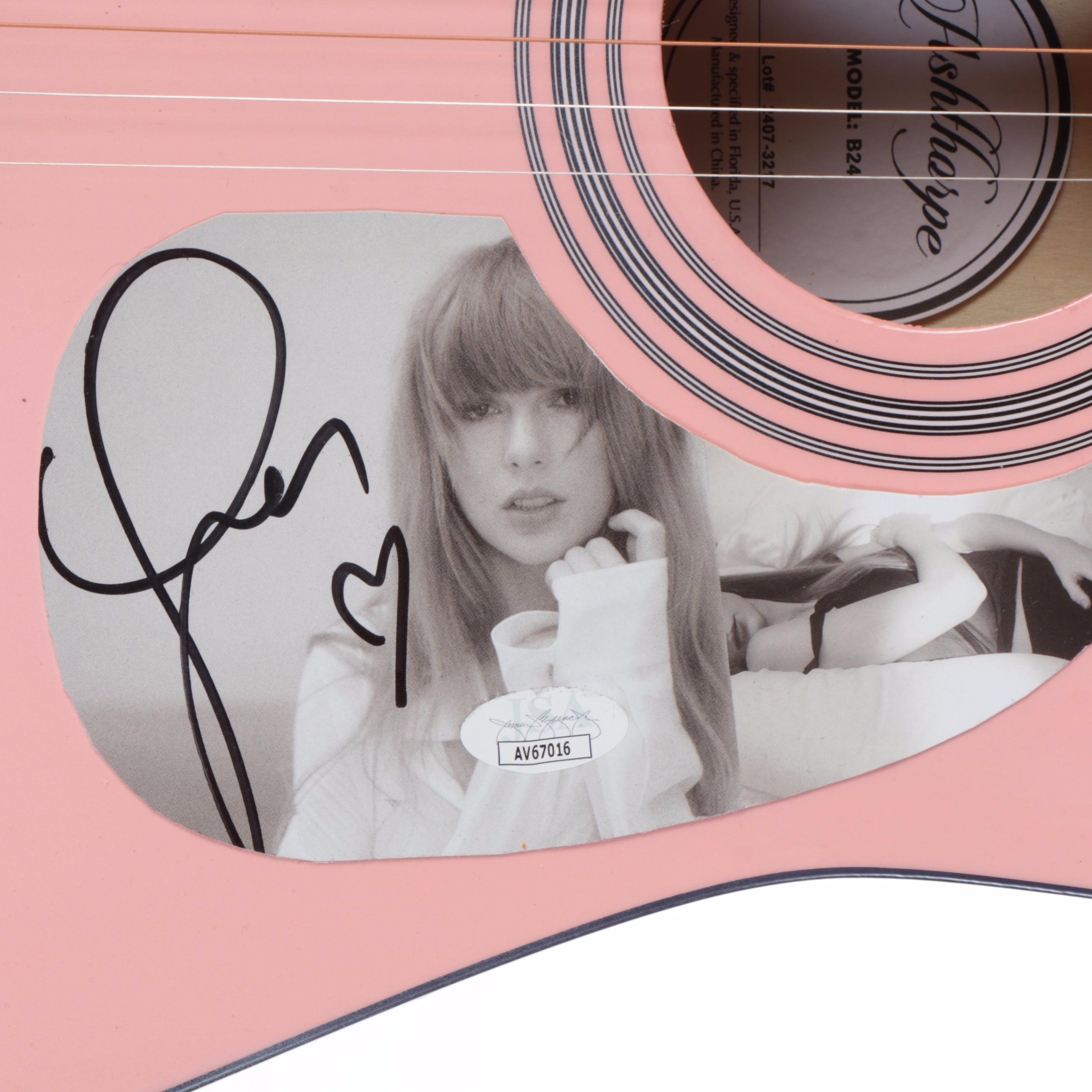 Taylor Swift Decal-Signed Ashthorpe Acoustic Guitar, JSA