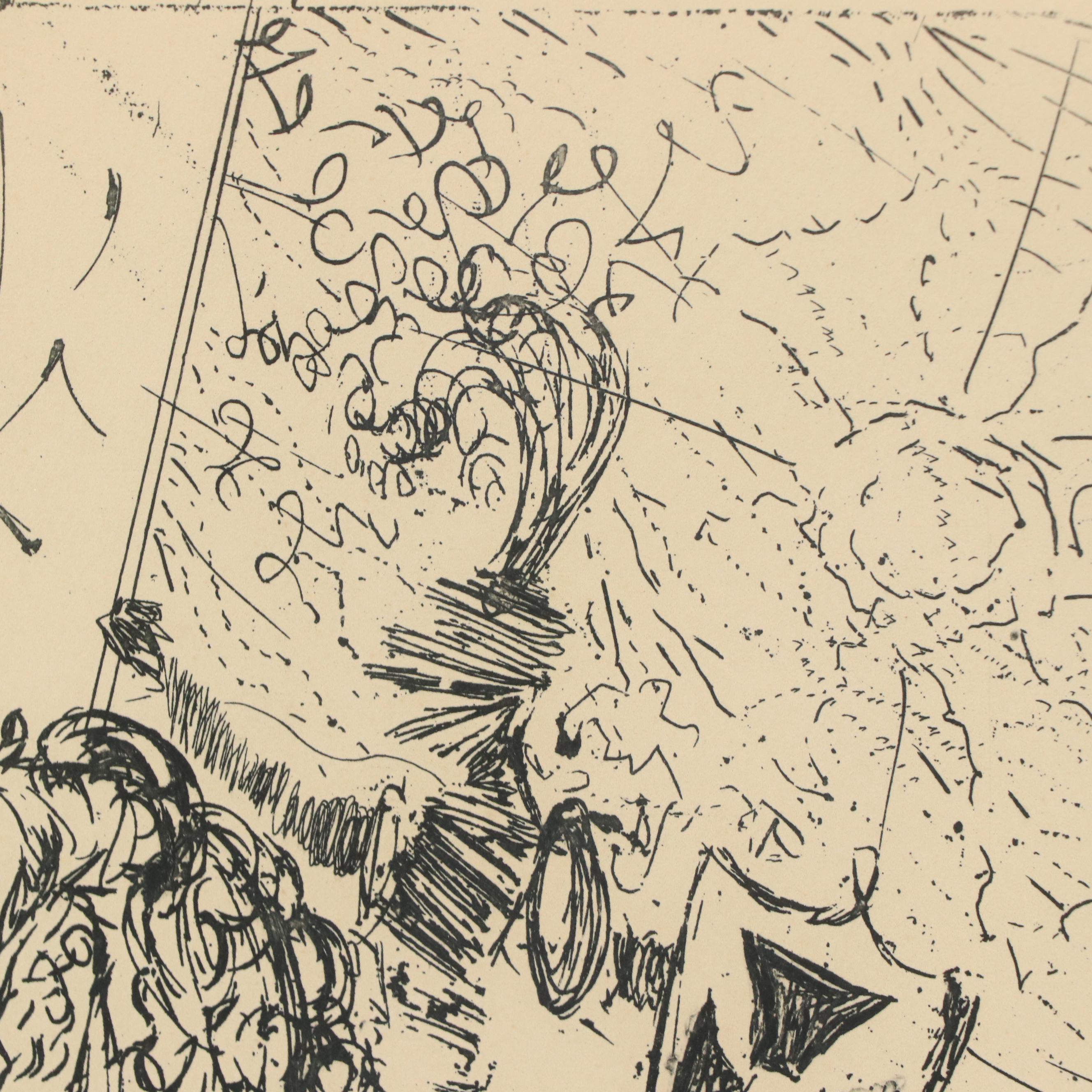 Salvador Dalí Restrike Etching "El Cid"