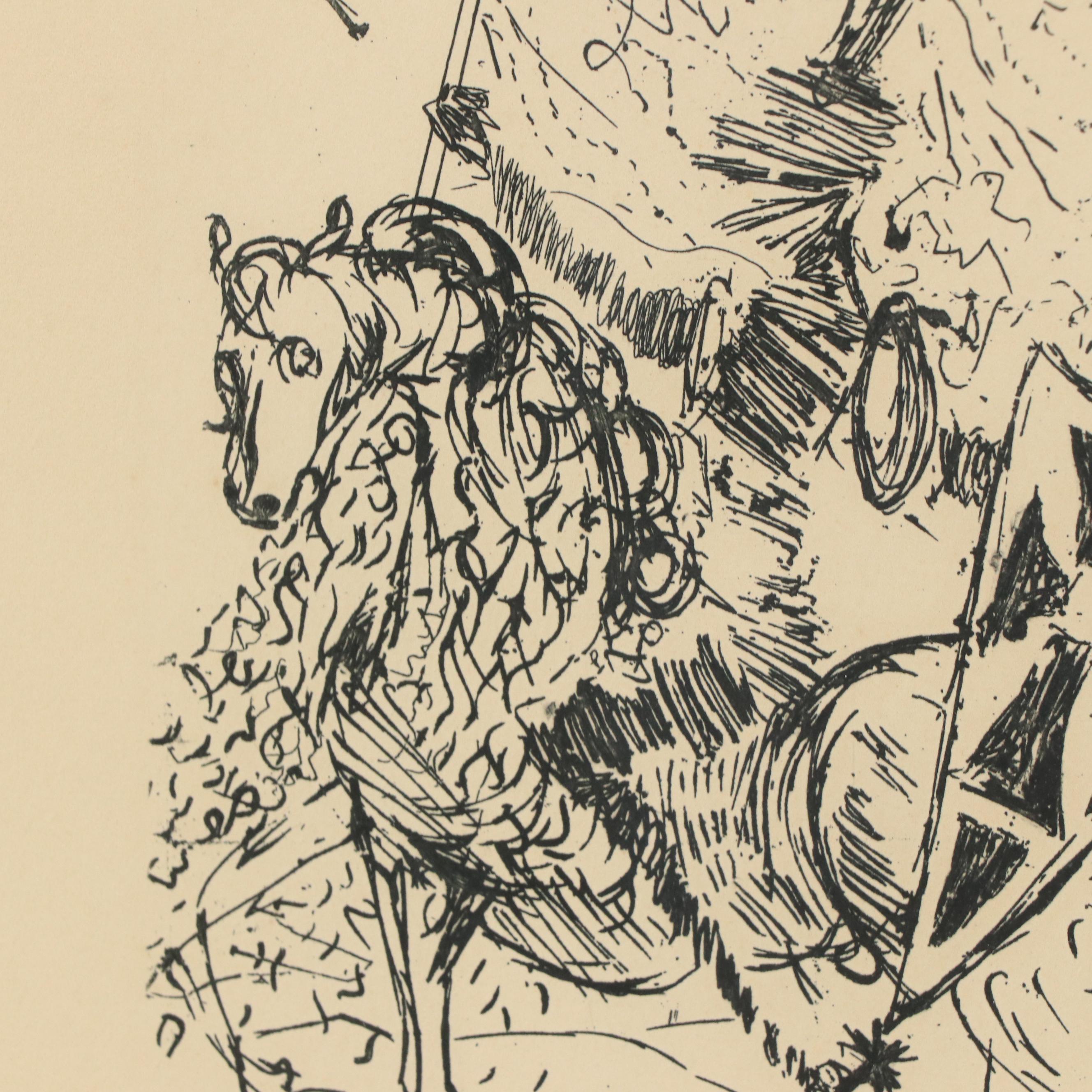 Salvador Dalí Restrike Etching "El Cid"