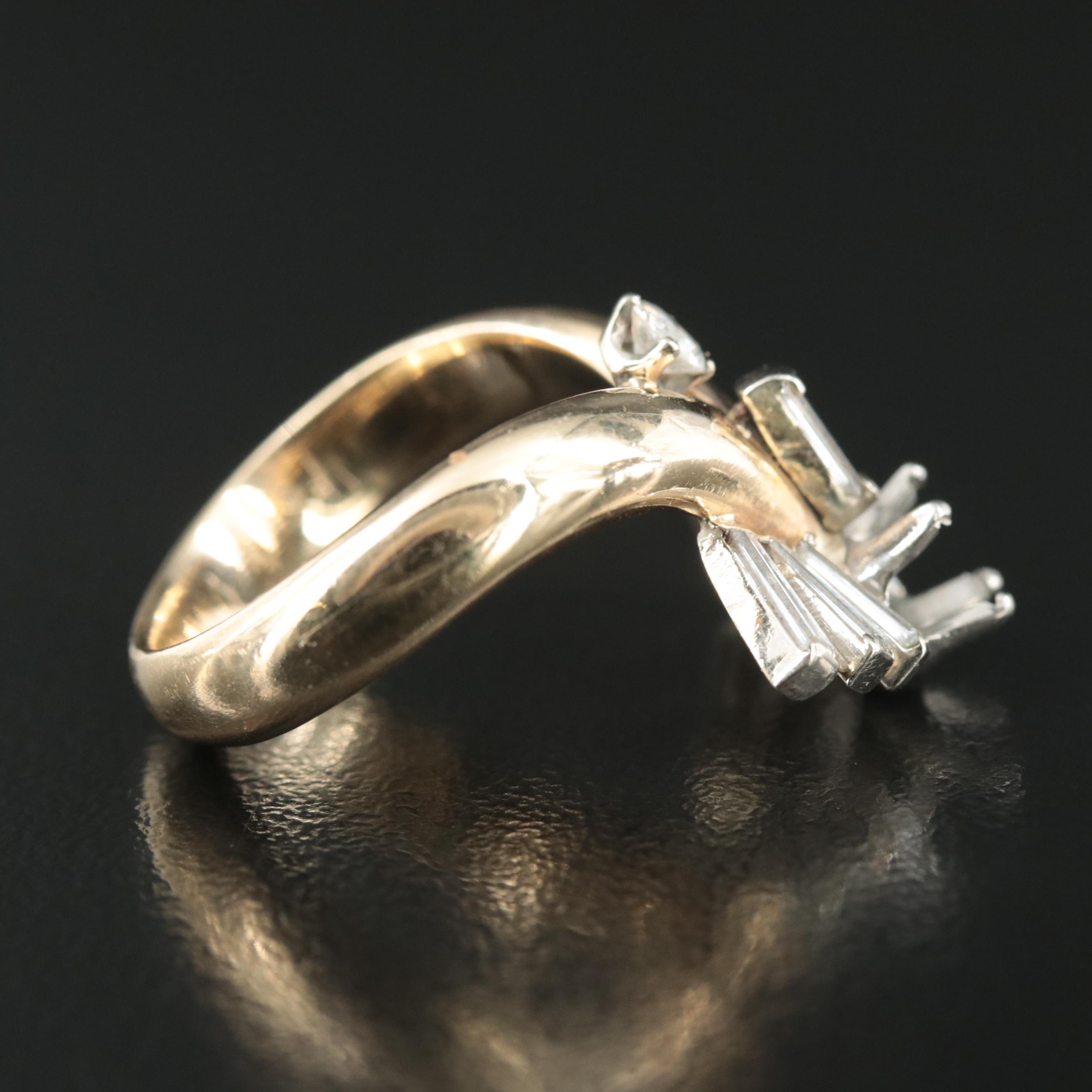 14K 0.30 CTW SemiMount Ring and Loose 0.80 CT Diamond Everything But