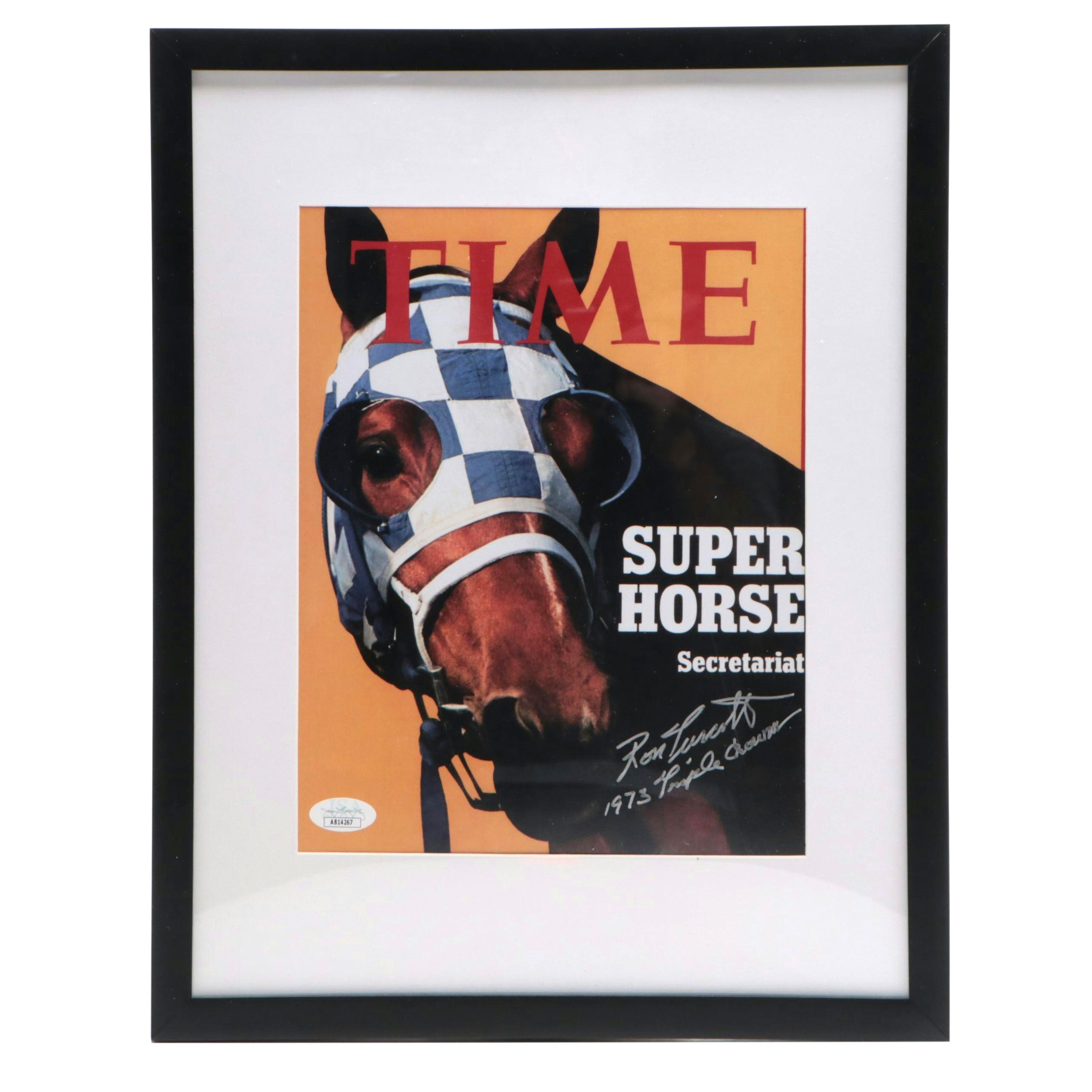 Ron Turcotte Signed “TIME” Magazine Print Featuring Secretariat