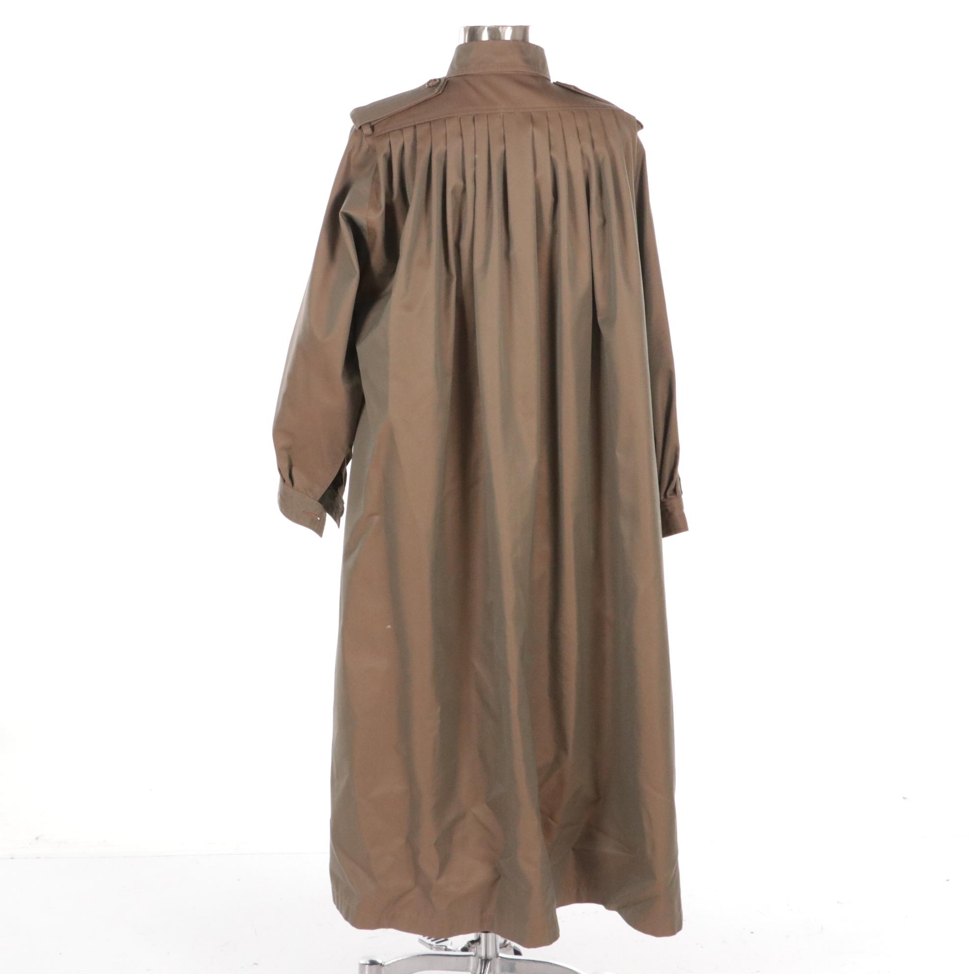 Men's Daniel Hechter Pleated Iridescent Canvas Twill Trench Coat