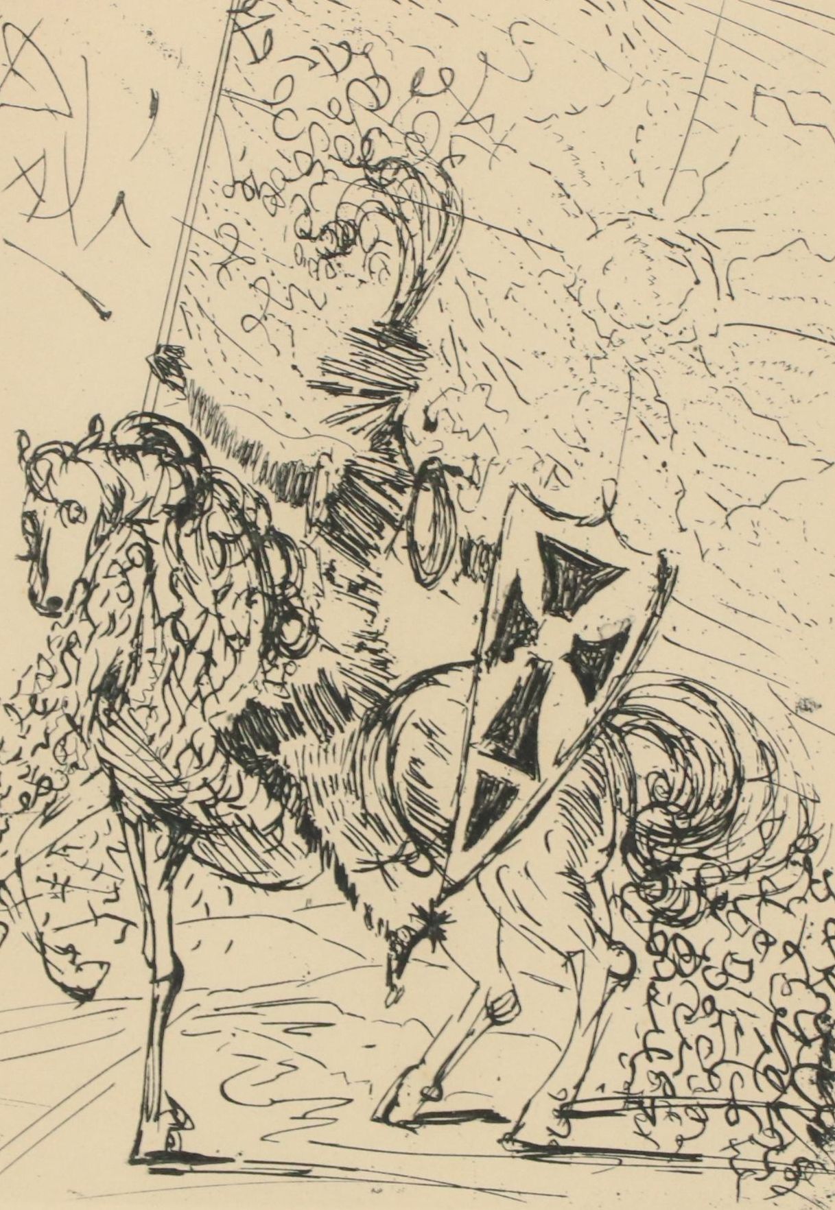 Salvador Dalí Restrike Etching "El Cid"