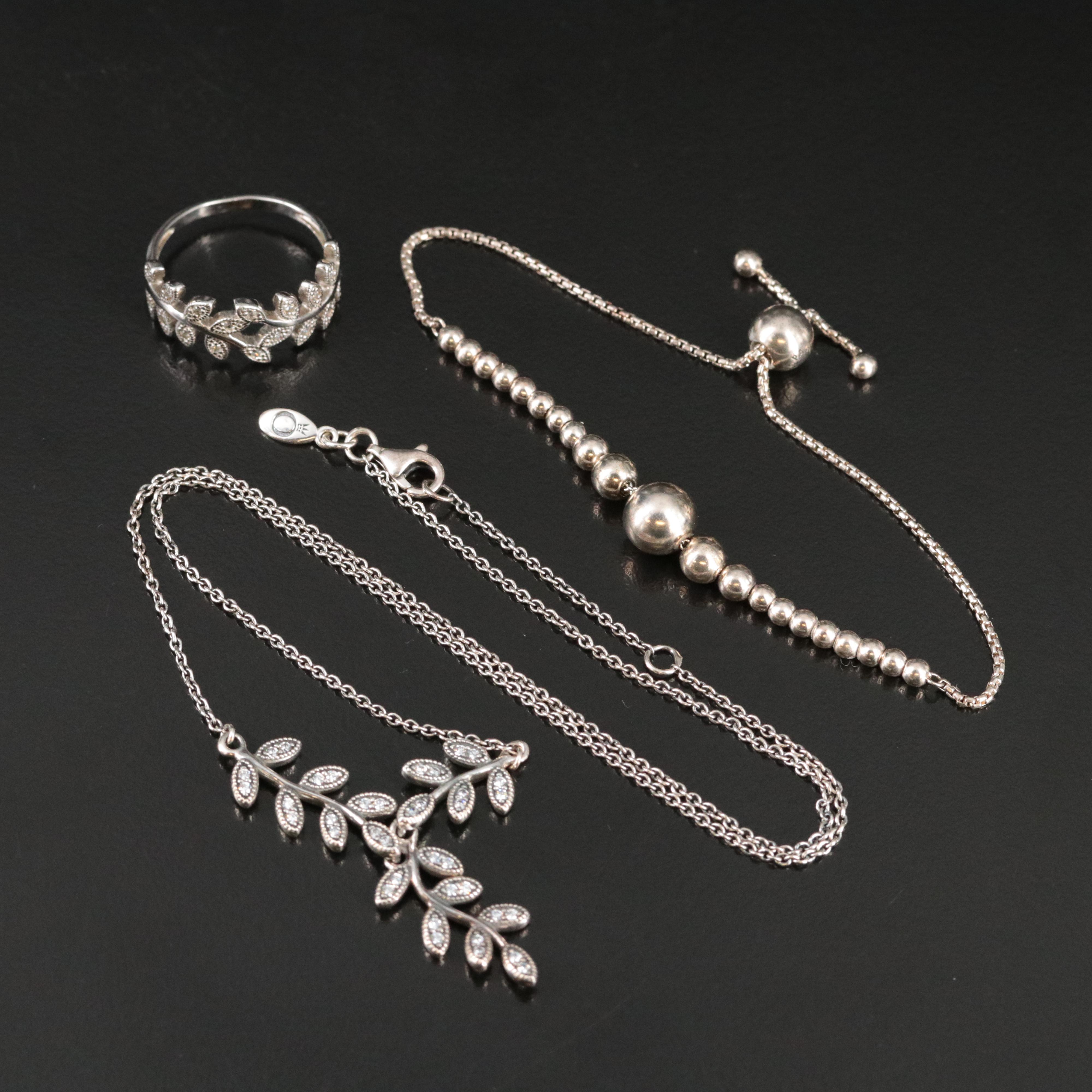 Pandora Featured in Sterling Jewelry Trio Including CZ