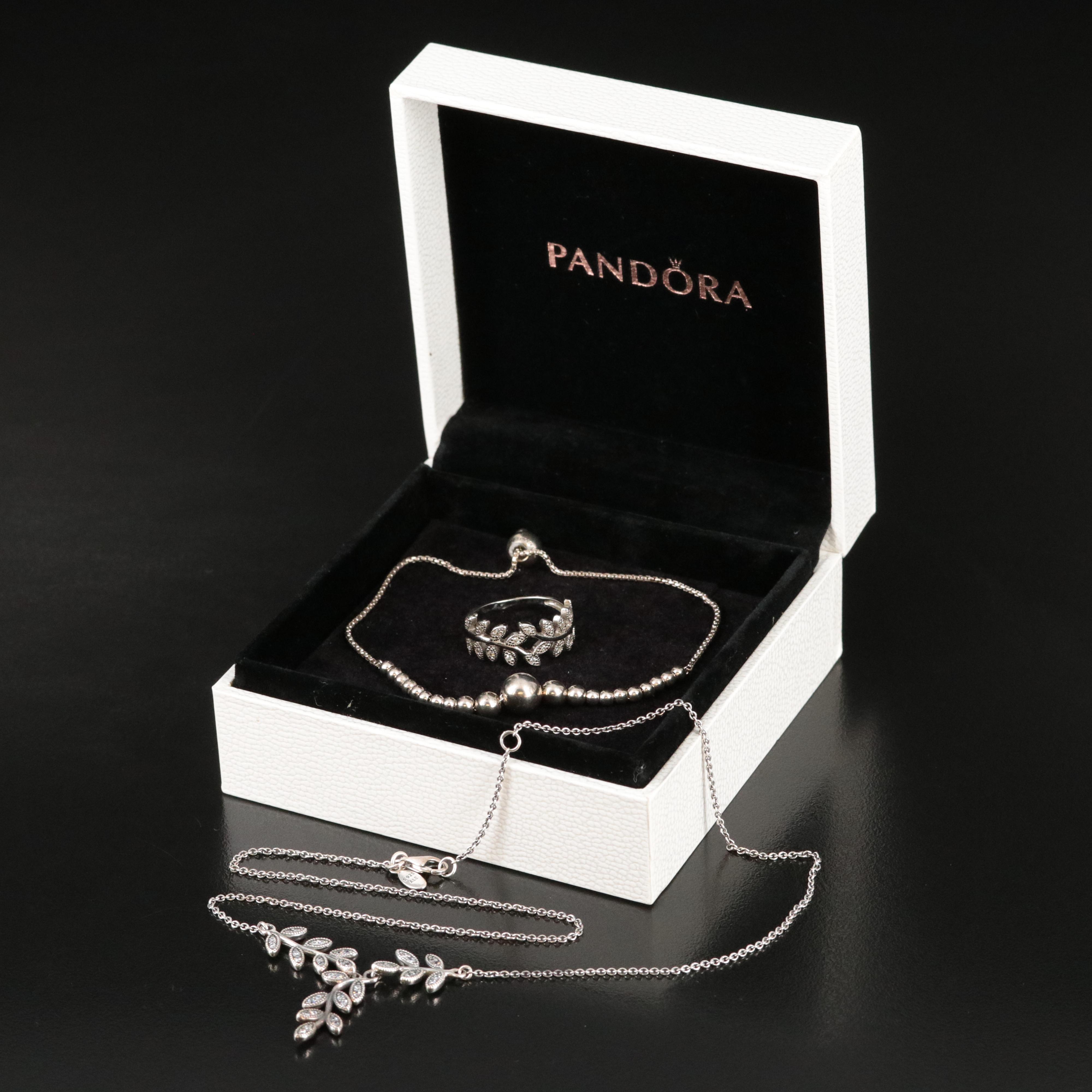 Pandora Featured in Sterling Jewelry Trio Including CZ