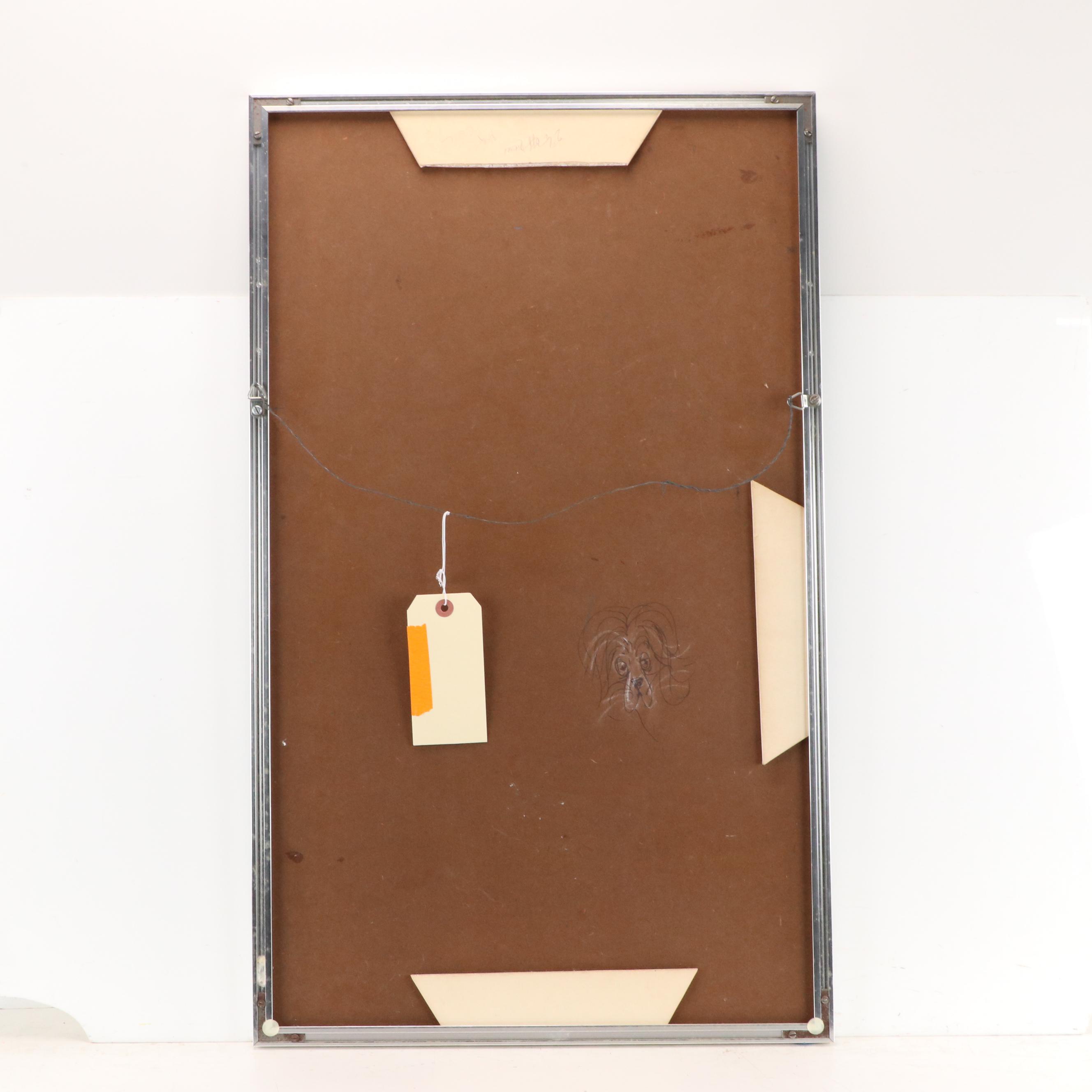 Surrealist Style Acrylic Painting of Hot Air Balloon Boat