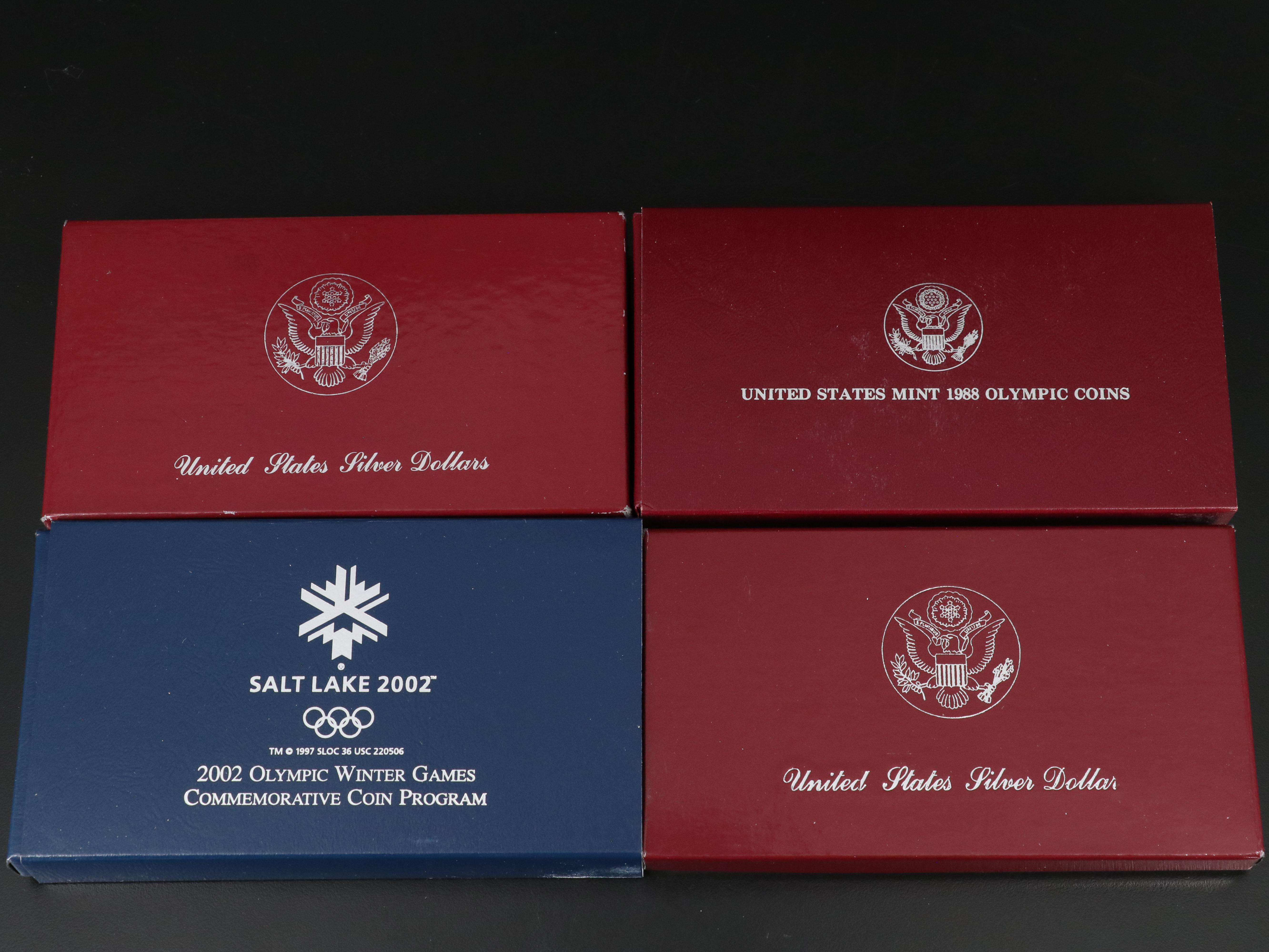 Four Modern Commemorative U.S. Coin Groups Including 2002 SLC Olympics