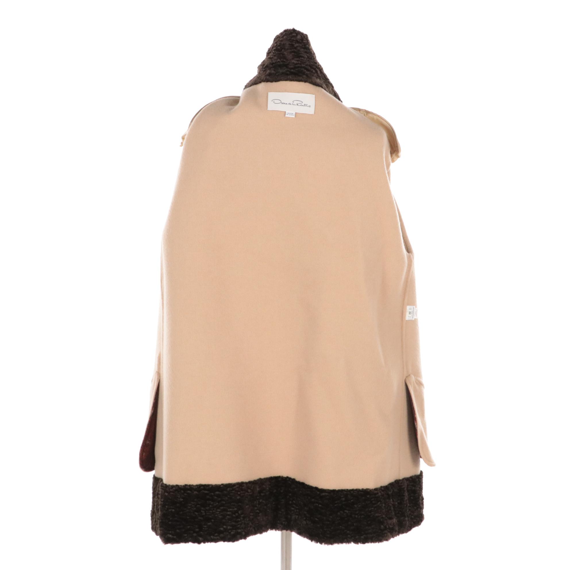 Oscar de la Renta Paisley Printed Wool Coat