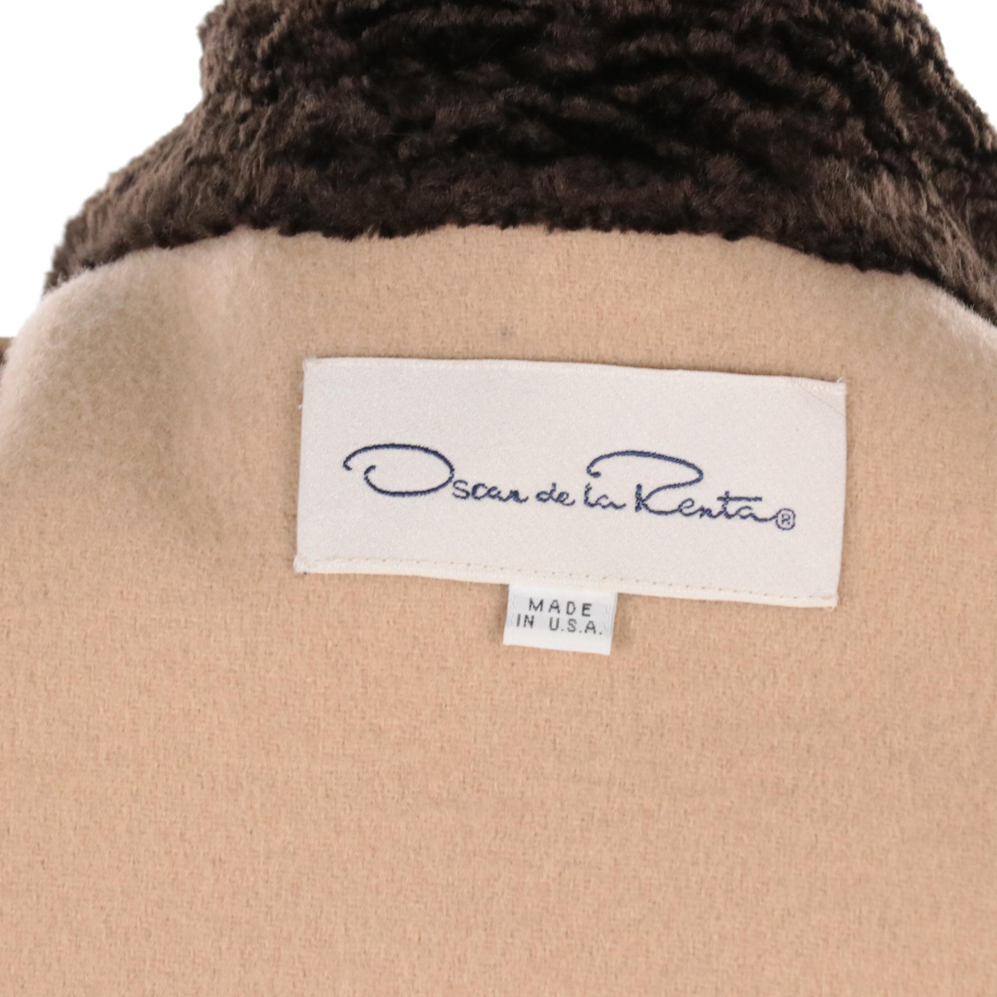 Oscar de la Renta Paisley Printed Wool Coat