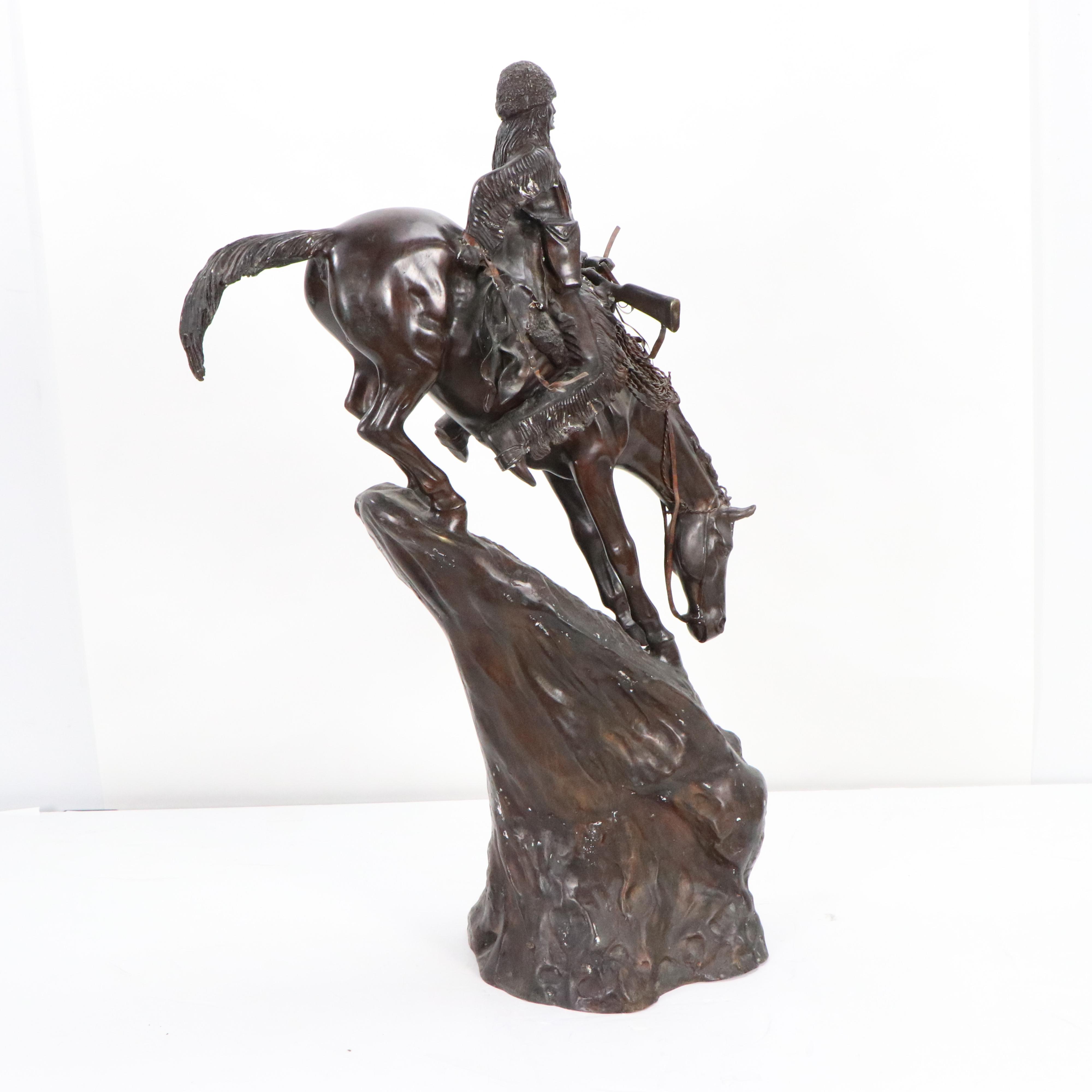 Bronze Sculpture After Frederic Remington "The Mountain Man," 20th