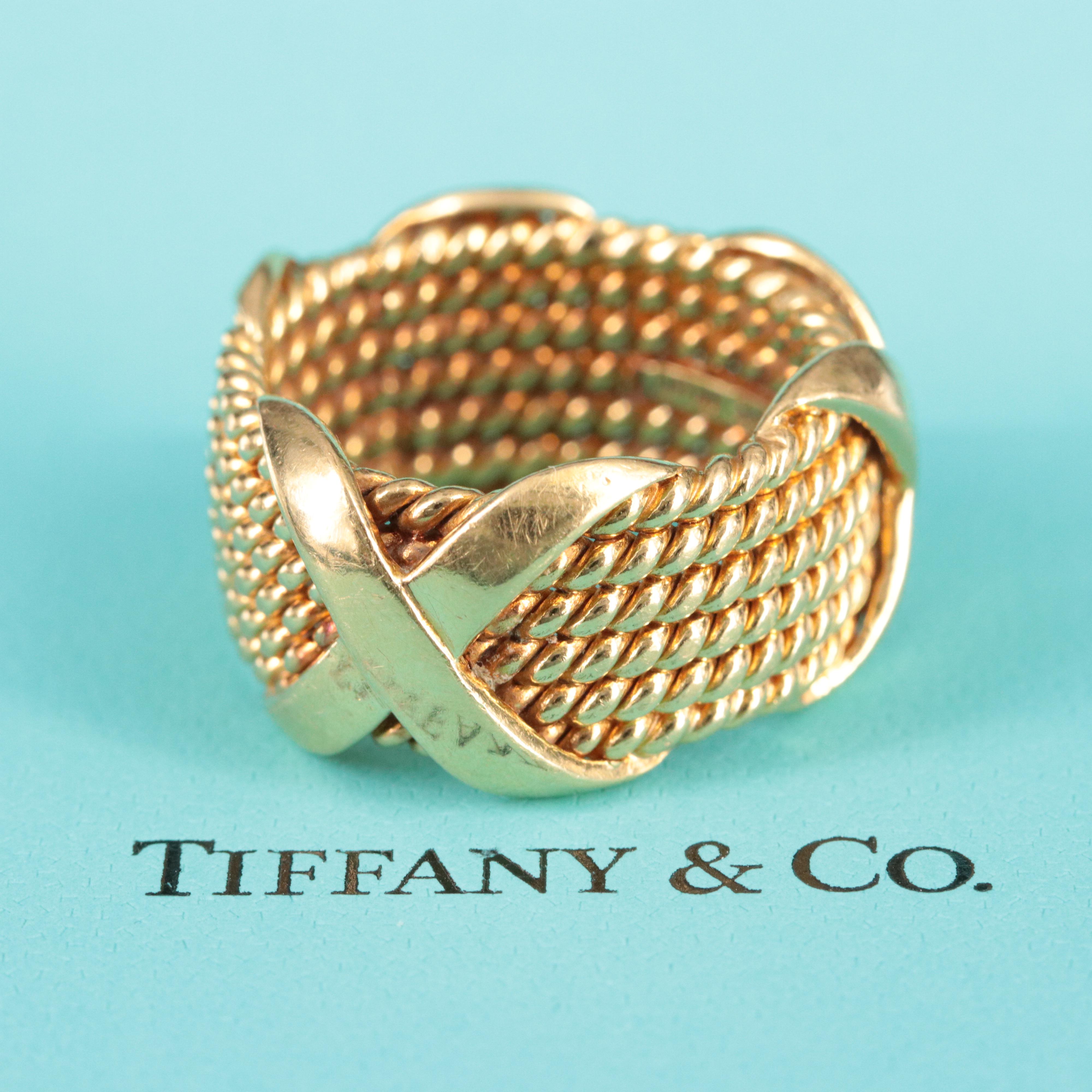 Jean Schlumberger for Tiffany & Co. 18K Six Row X Band