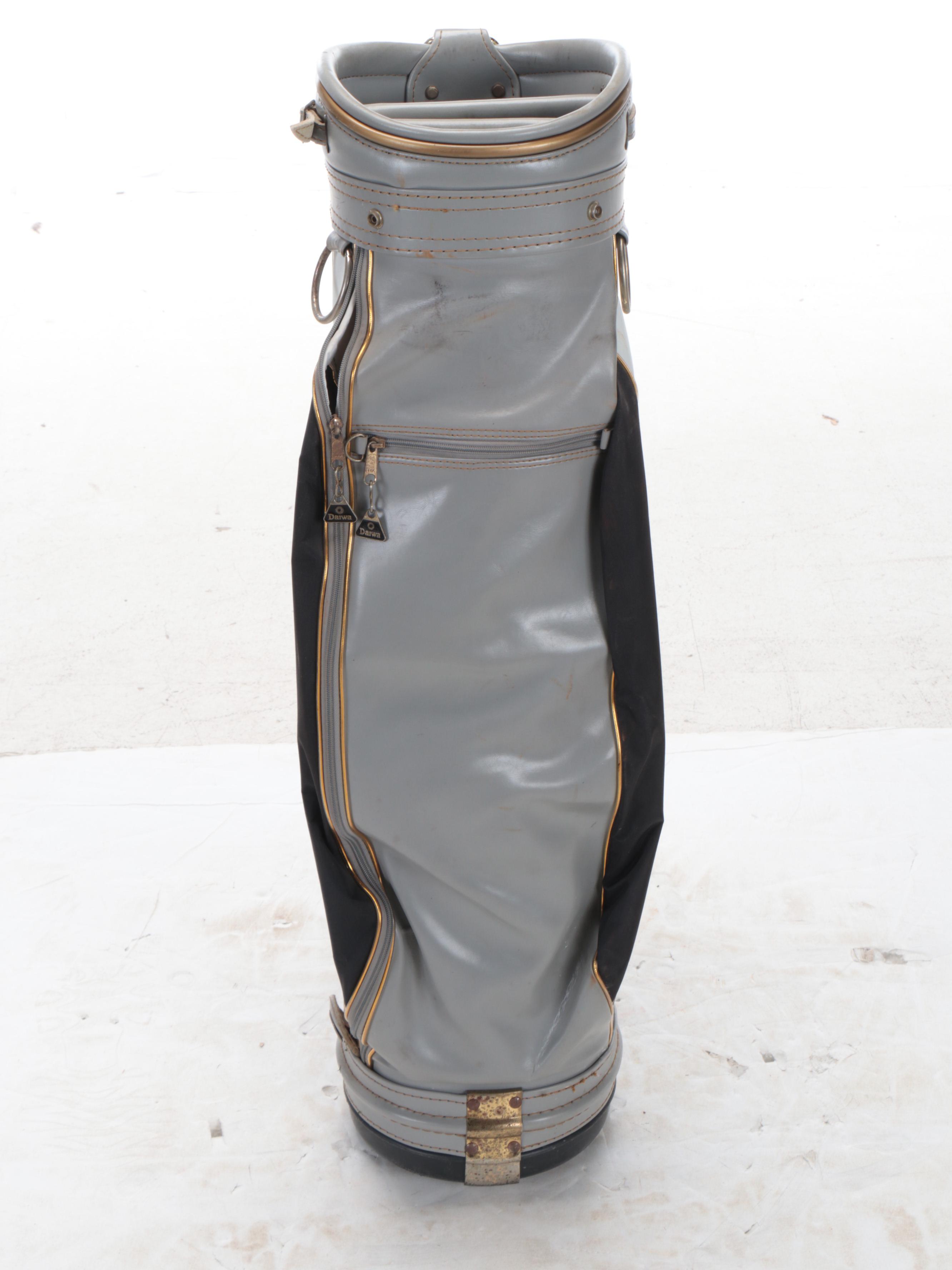 Daiwa Grey and Black Vinyl Ladies Golf Bag with Simmons Tiger Shark Clubs, More