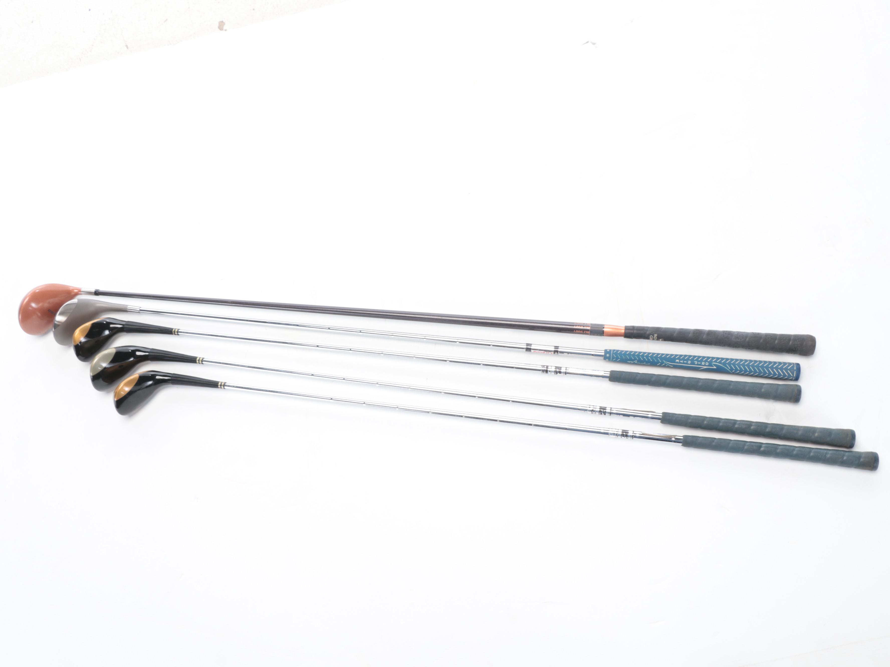 Daiwa Grey and Black Vinyl Ladies Golf Bag with Simmons Tiger Shark Clubs, More