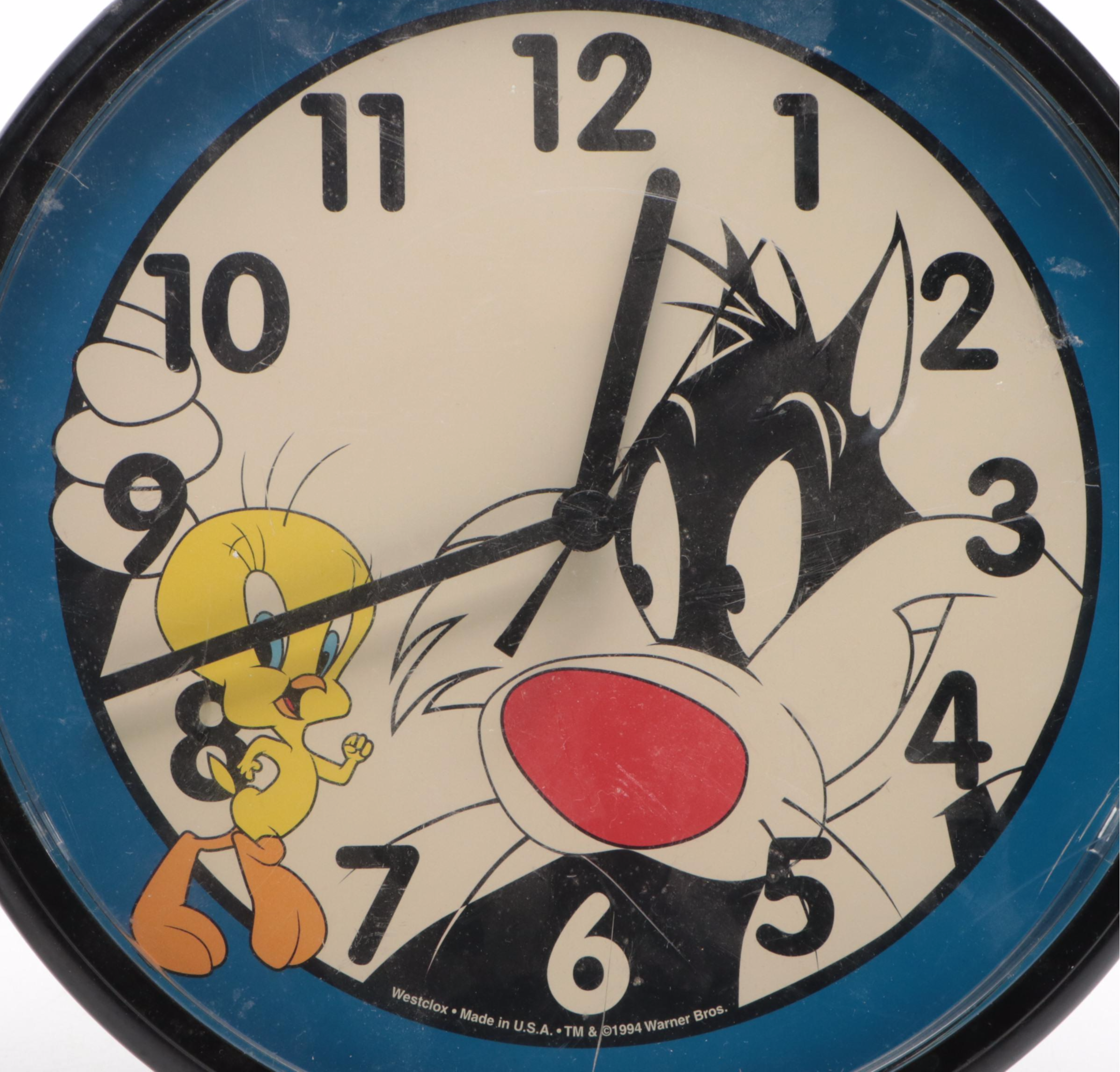 Walt Disney Mickey Mouse with Sylvester and Tweety Wall Clocks