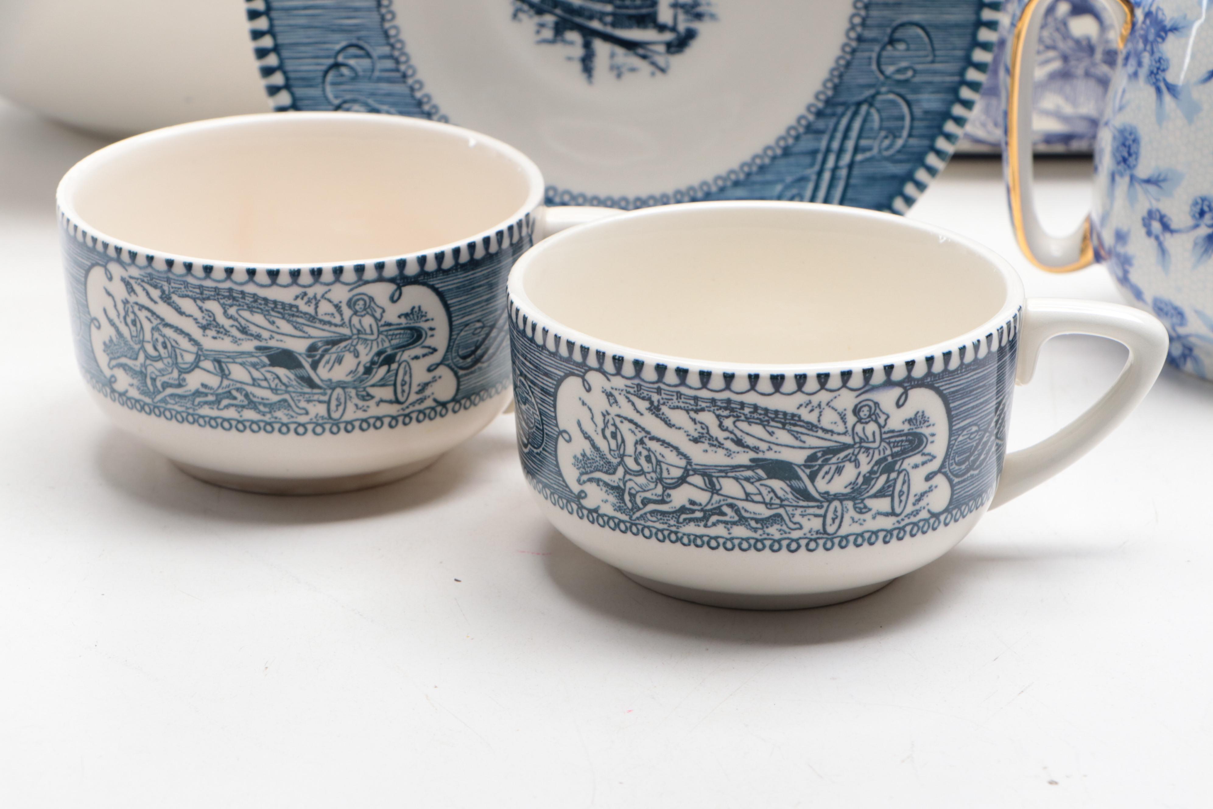 Myott "Melody" with Other Blue and White Tableware and Accessories