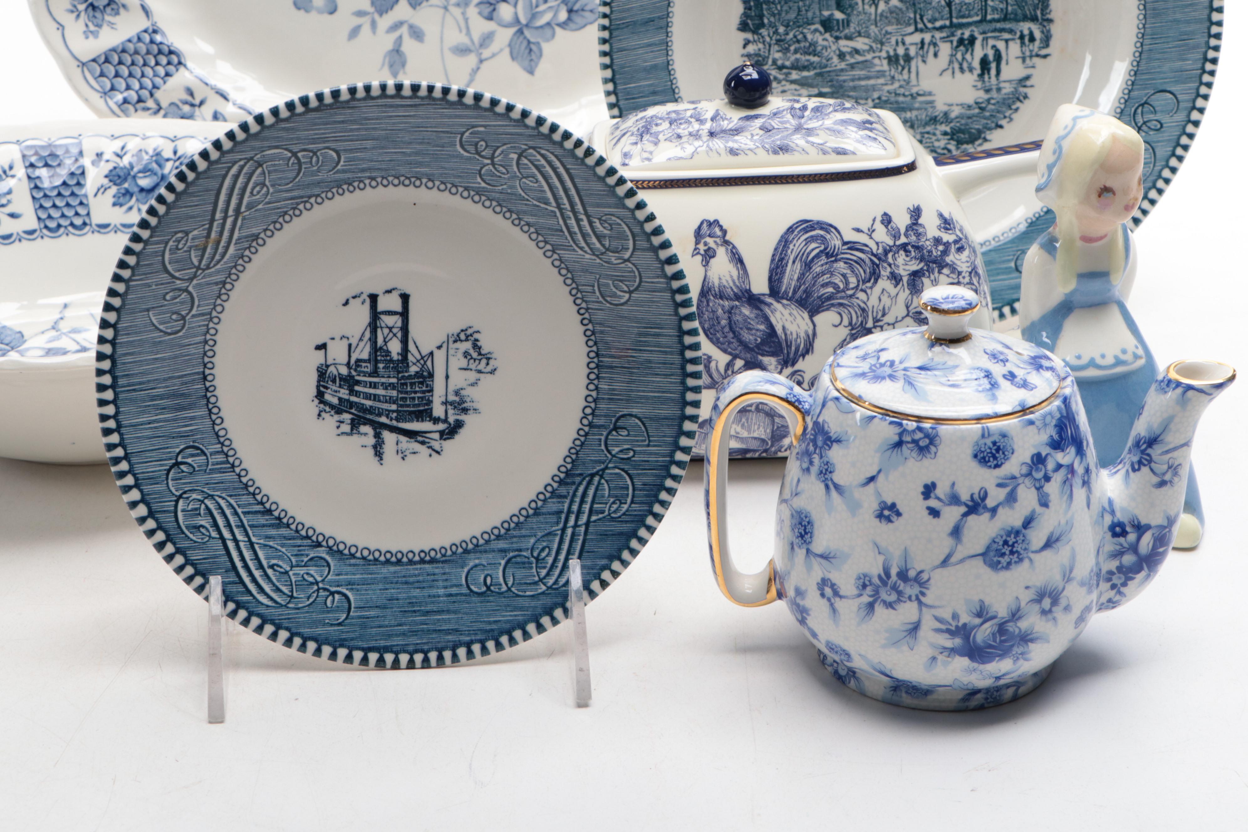 Myott "Melody" with Other Blue and White Tableware and Accessories