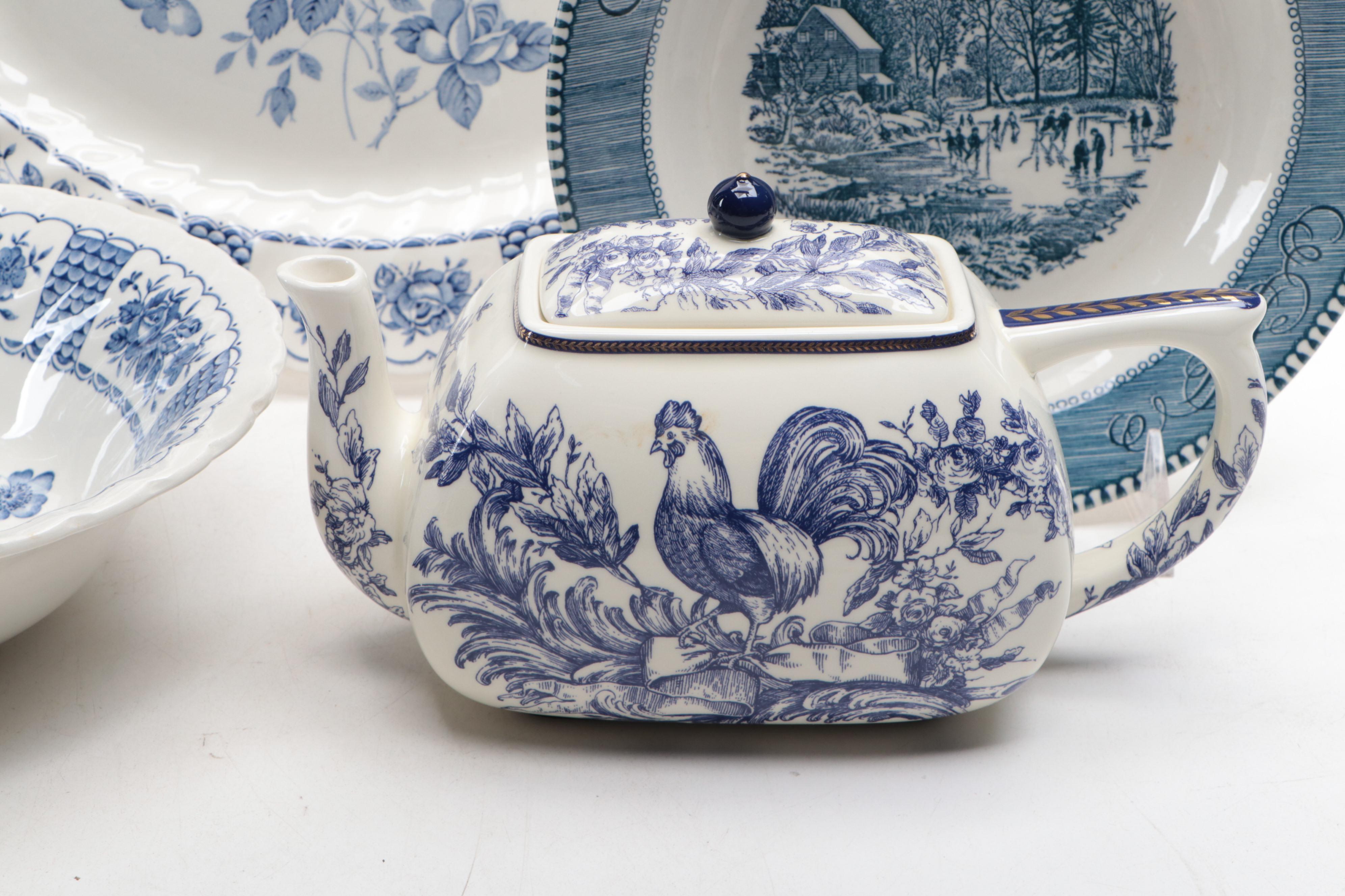 Myott "Melody" with Other Blue and White Tableware and Accessories