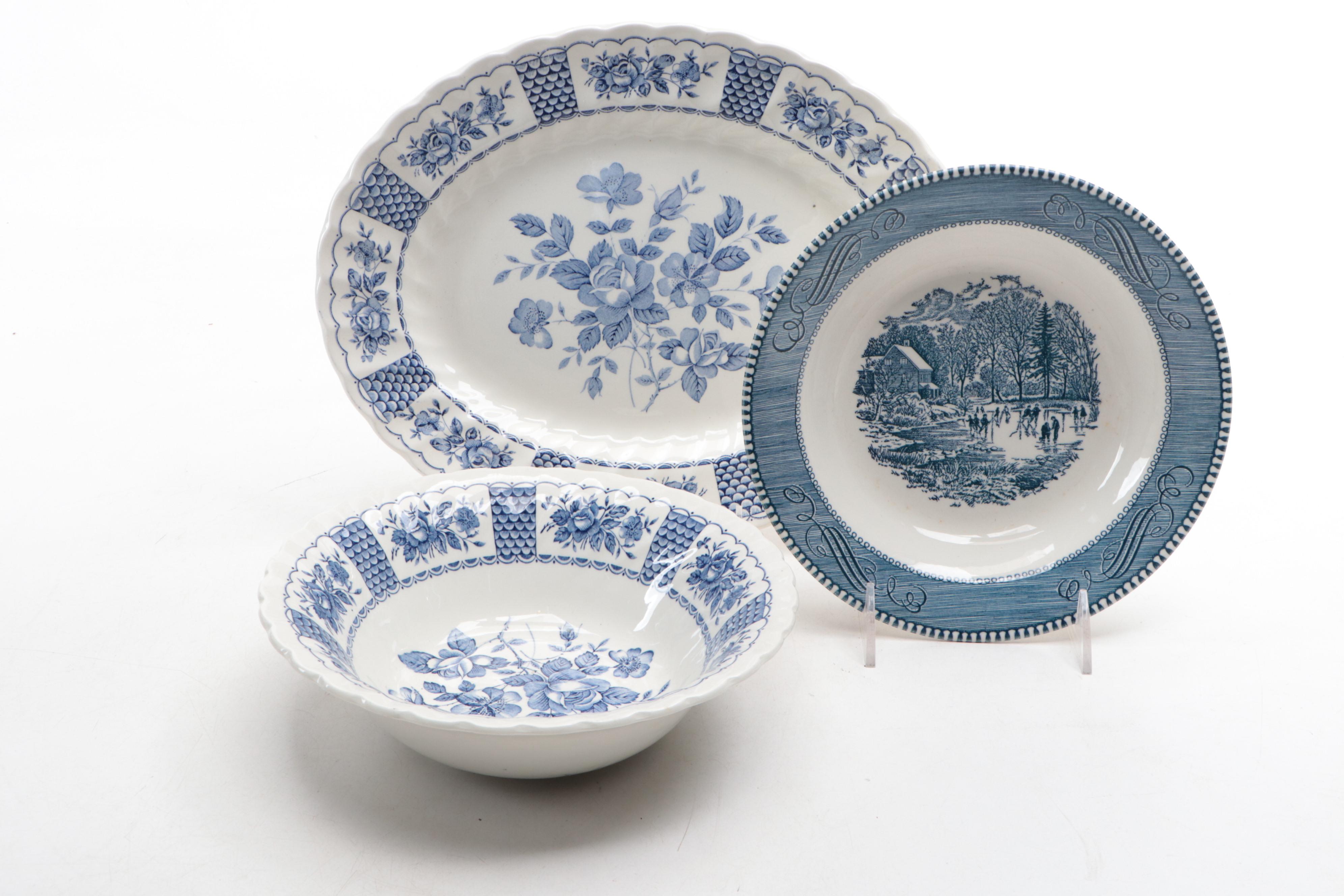 Myott "Melody" with Other Blue and White Tableware and Accessories