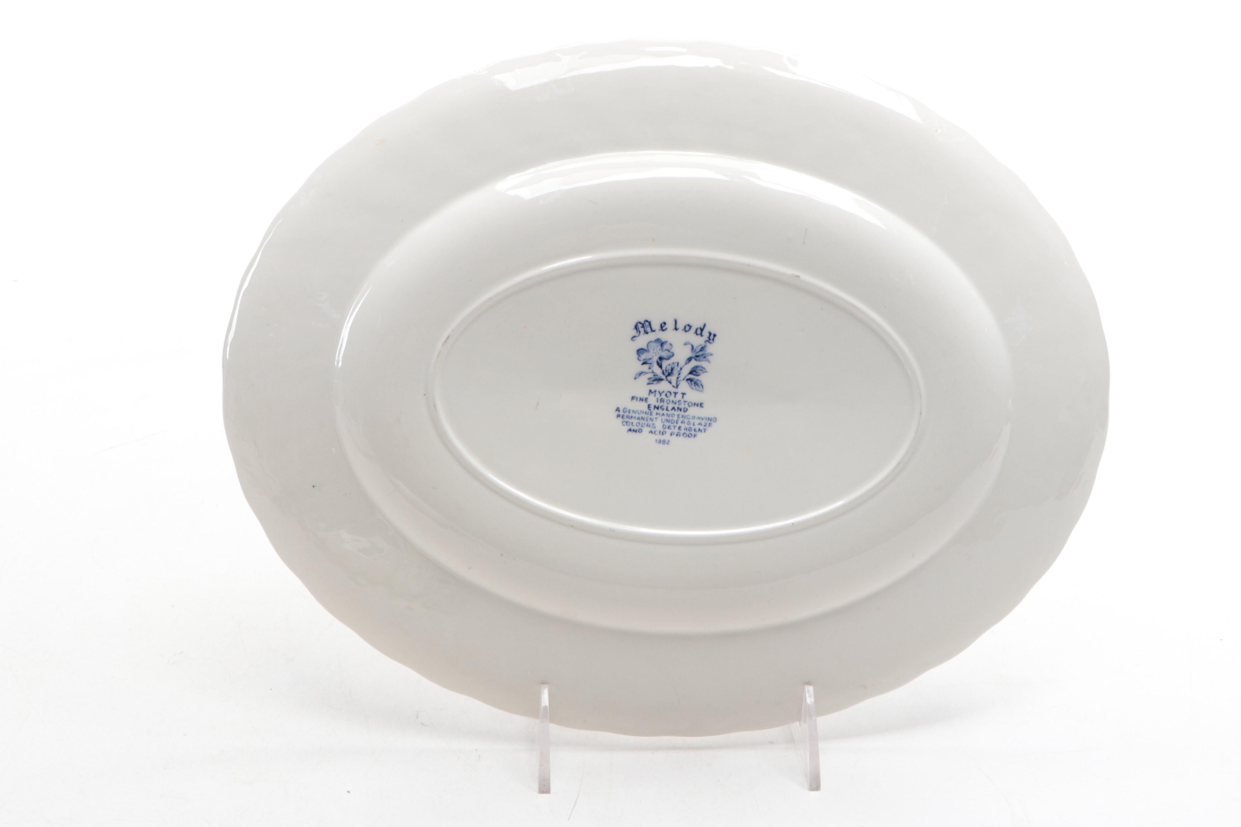Myott "Melody" with Other Blue and White Tableware and Accessories